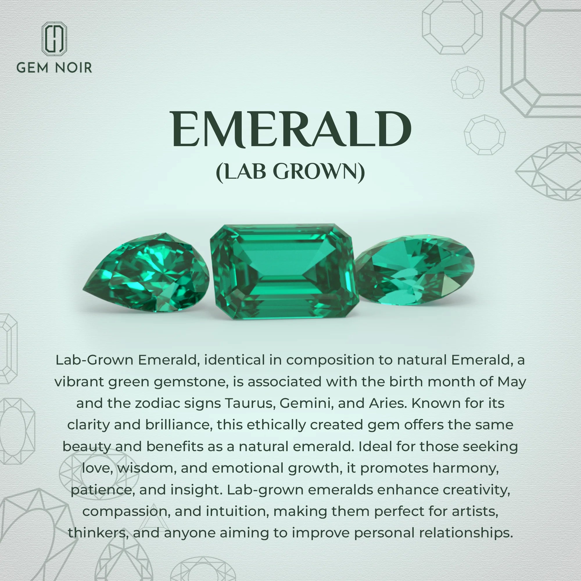 lab grown emerald cushion solitaire rings in yellow gold