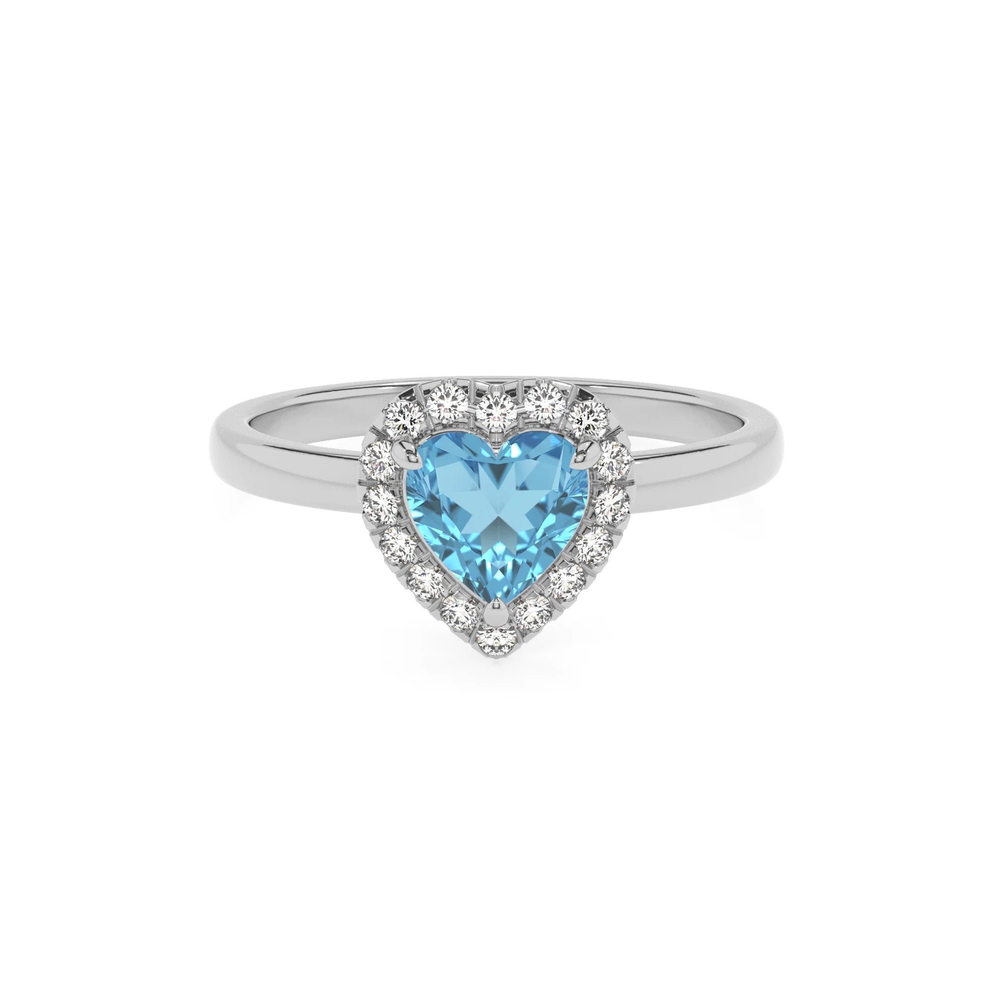 natural swiss-blue-topaz heart solitaire rings in sterling silver