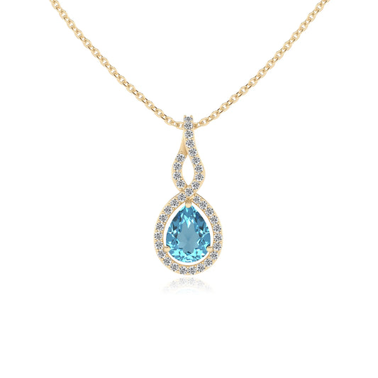 natural swiss-blue-topaz pear necklaces in yellow gold