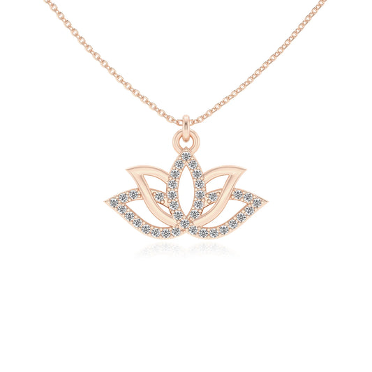 lab grown diamond round infinity necklaces in rose gold