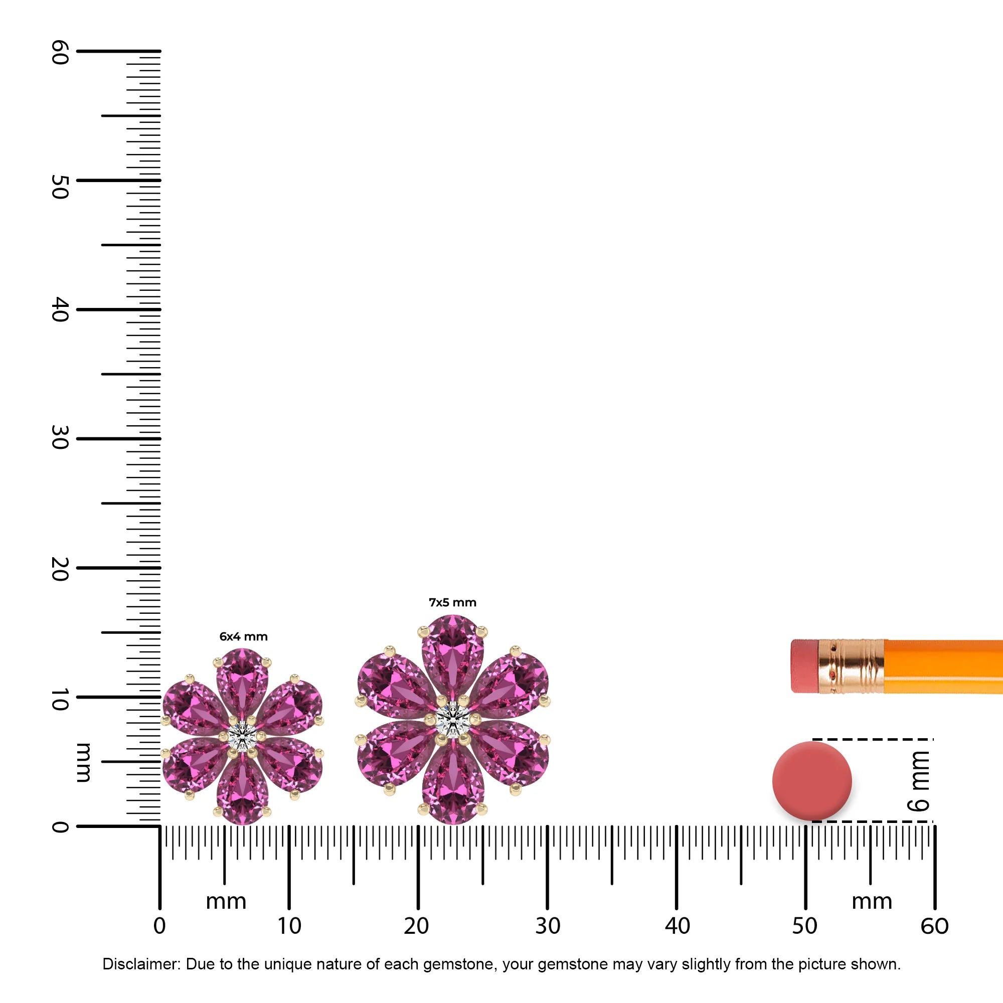 lab grown pink-sapphire pear solitaire necklaces in yellow gold