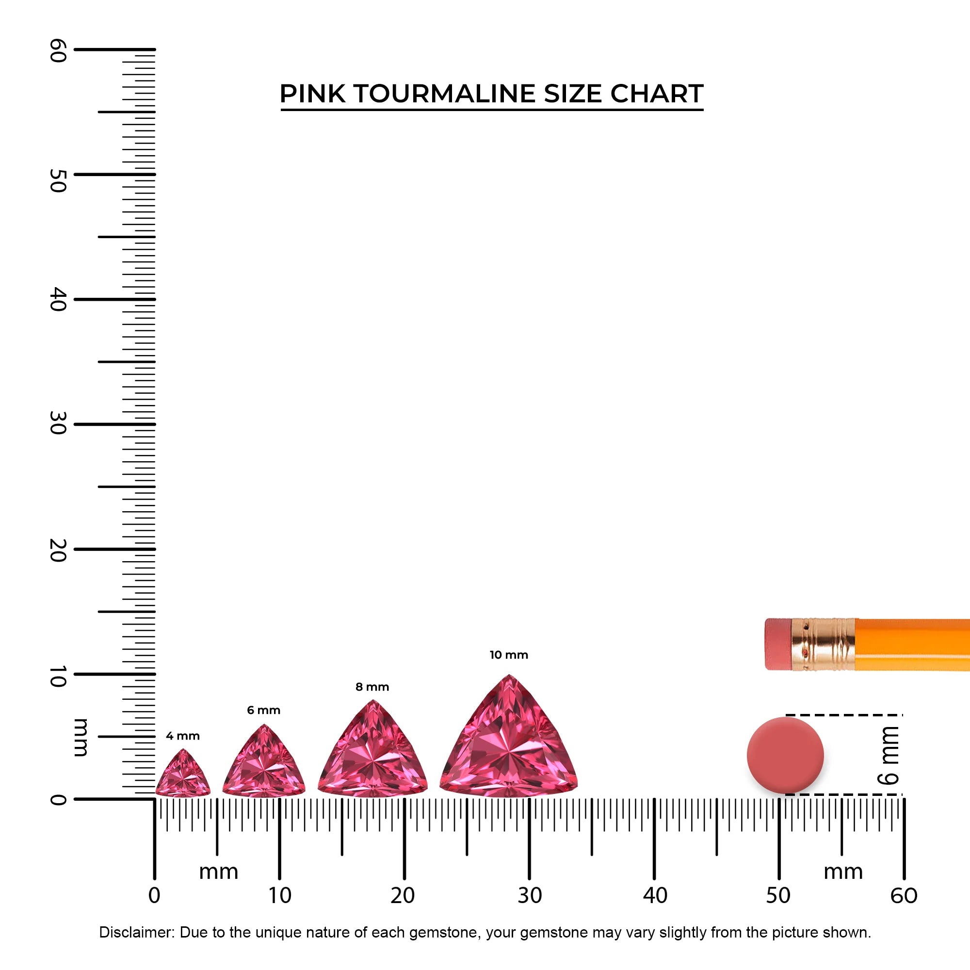 lab grown pink-tourmaline trillion solitaire necklaces in white gold