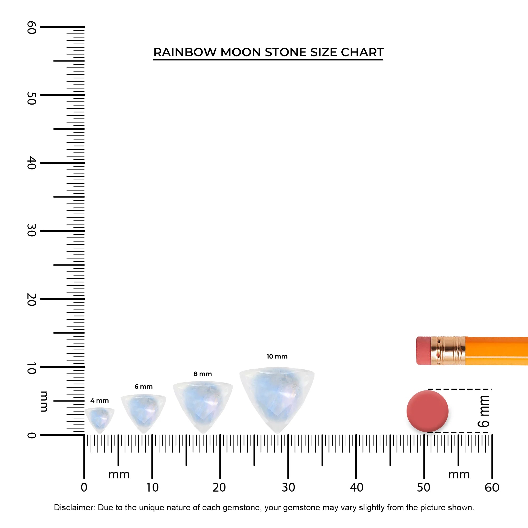 natural rainbow-moonstone trillion solitaire necklaces in rose gold