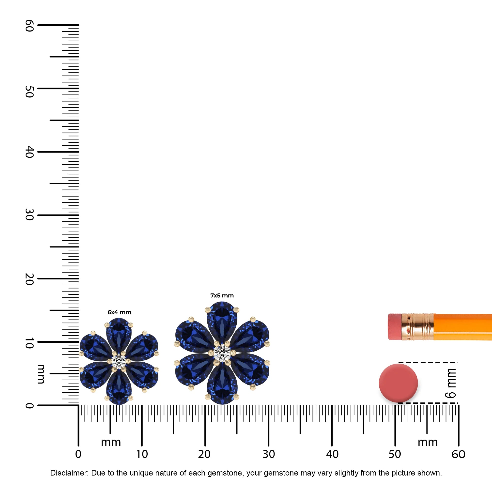 lab grown blue-sapphire pear solitaire necklaces in yellow gold