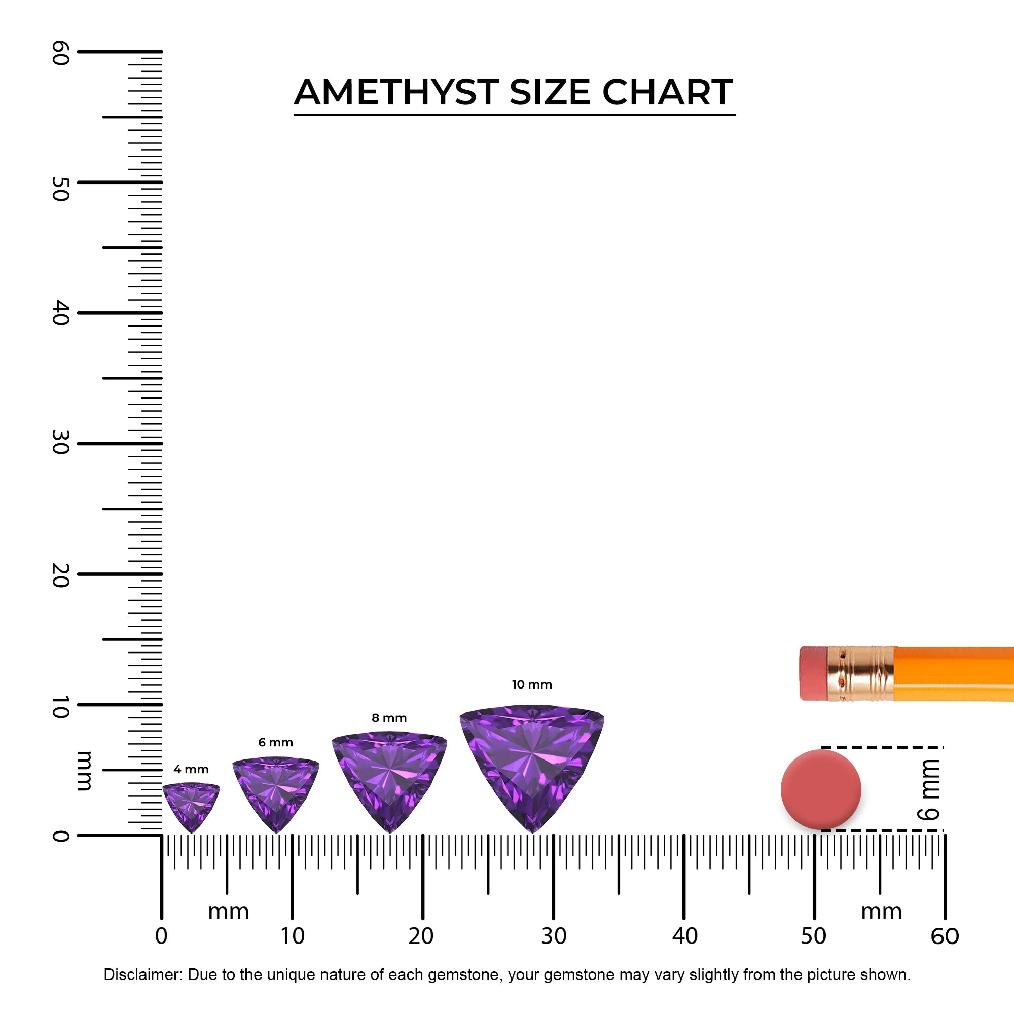 lab grown amethyst trillion solitaire necklaces in platinum