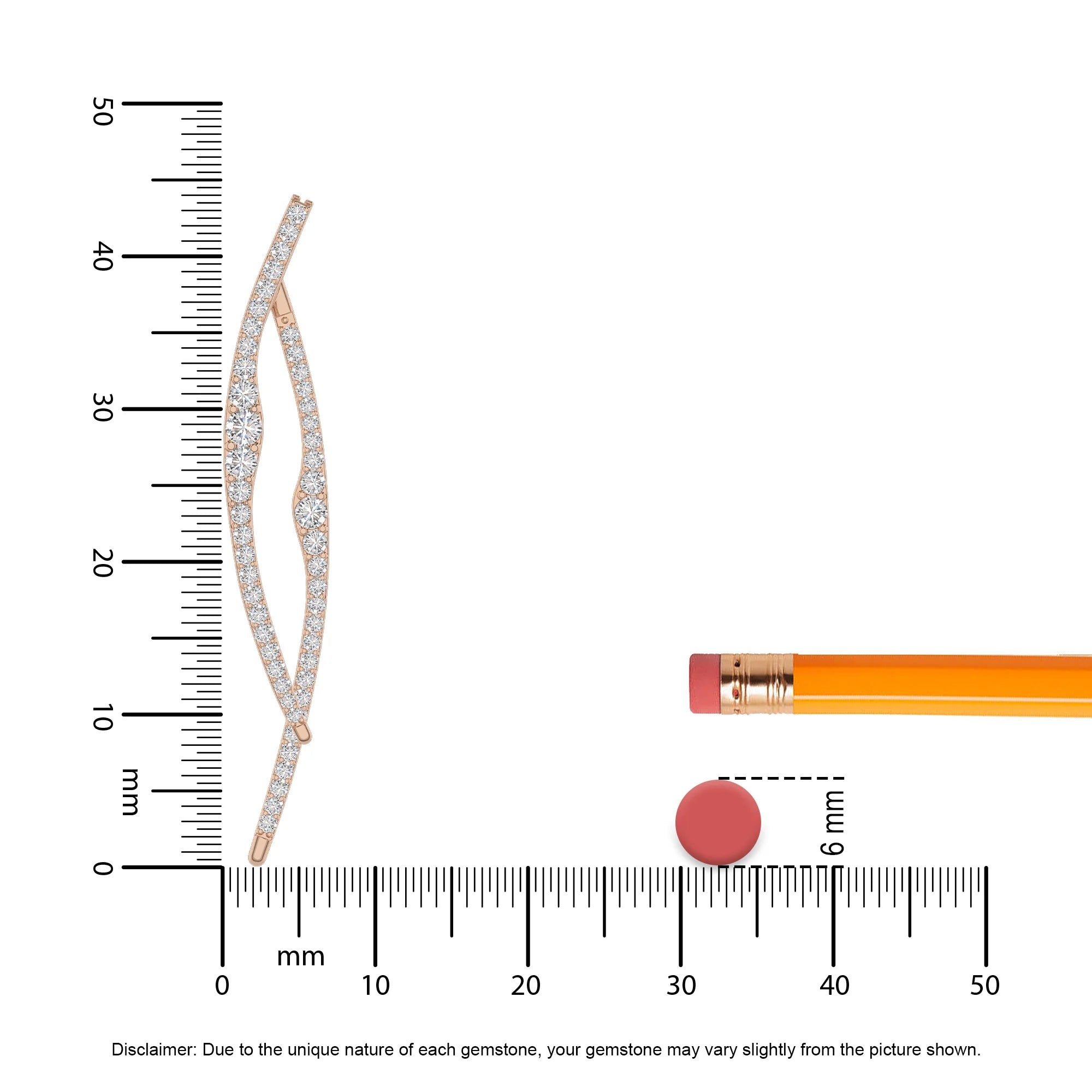 lab grown moissanite round stud earrings in rose gold