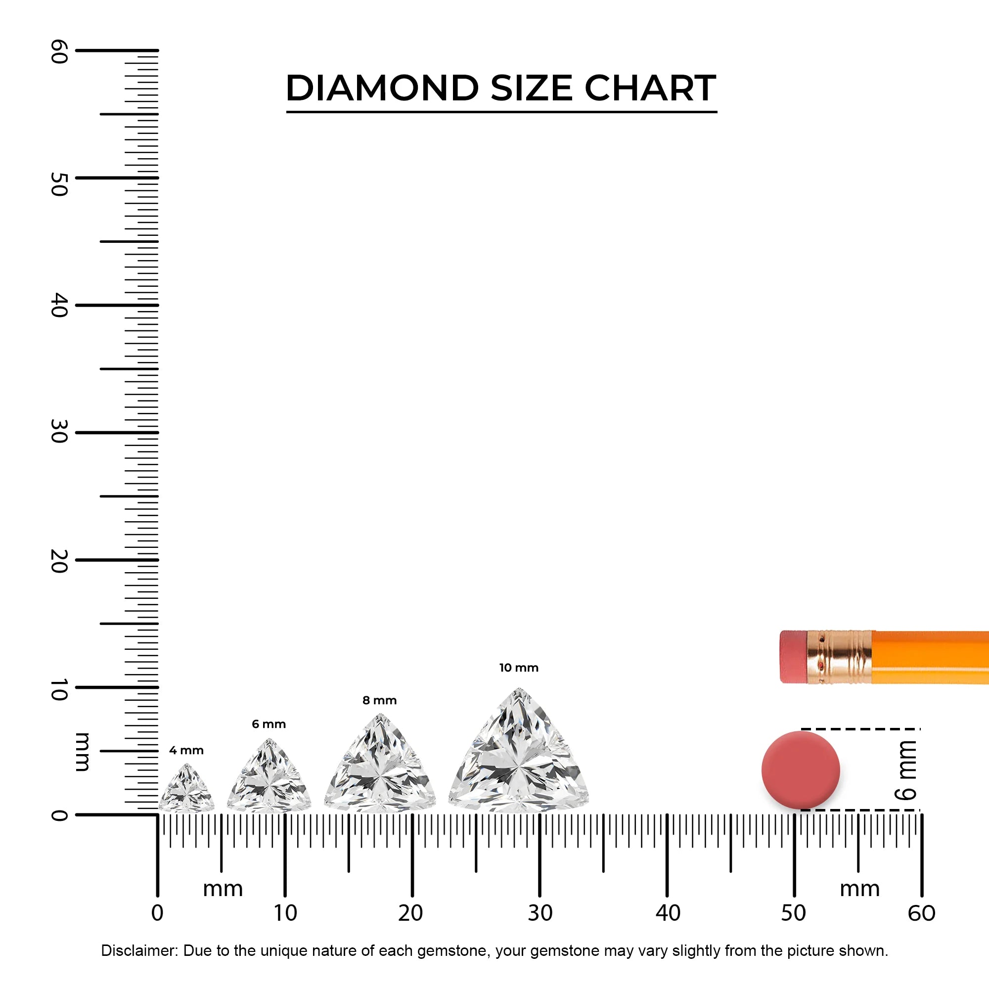 lab grown moissanite trillion solitaire necklaces in platinum