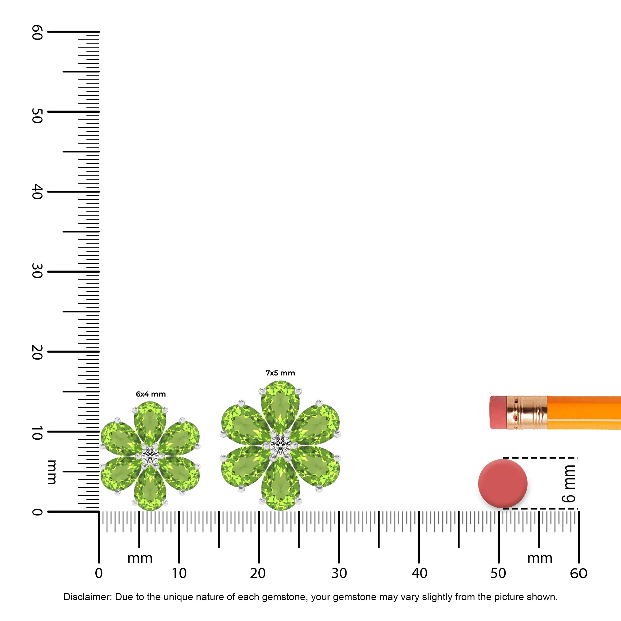 natural peridot pear solitaire necklaces in platinum