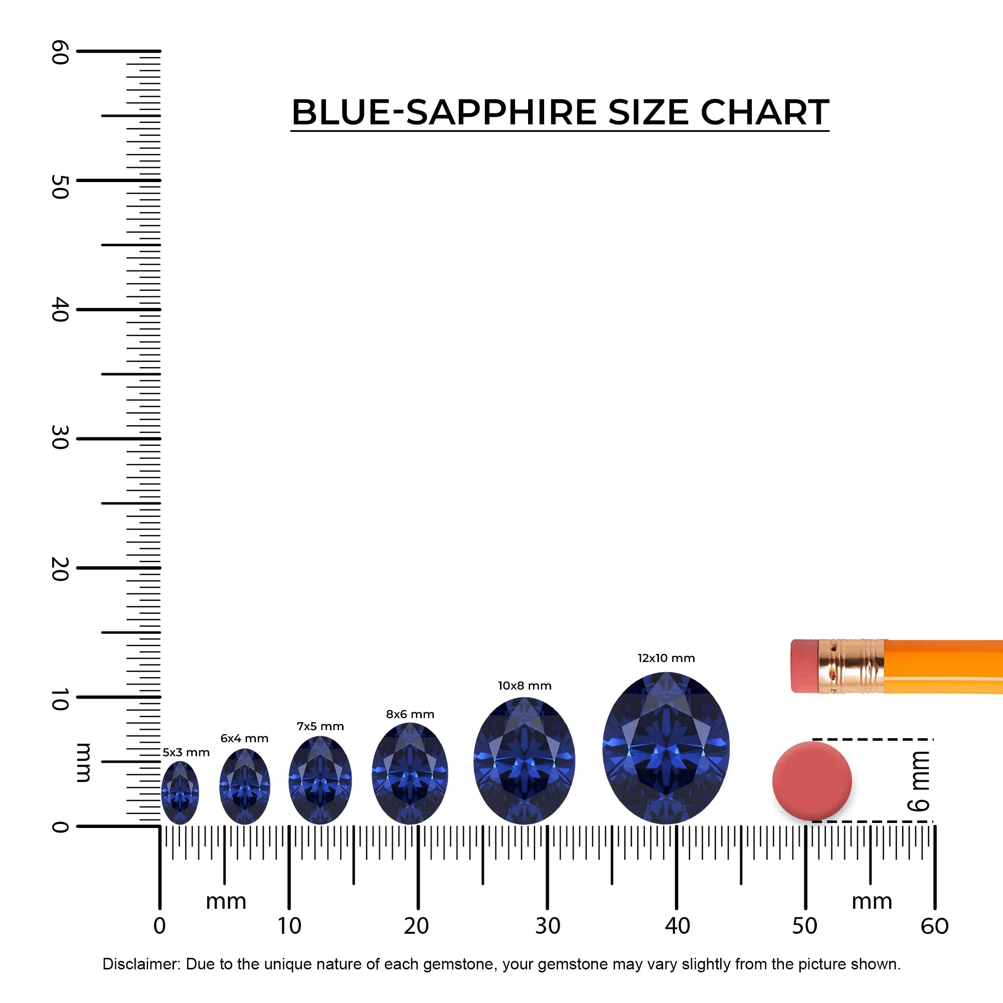 lab grown blue-sapphire oval solitaire necklaces in white gold