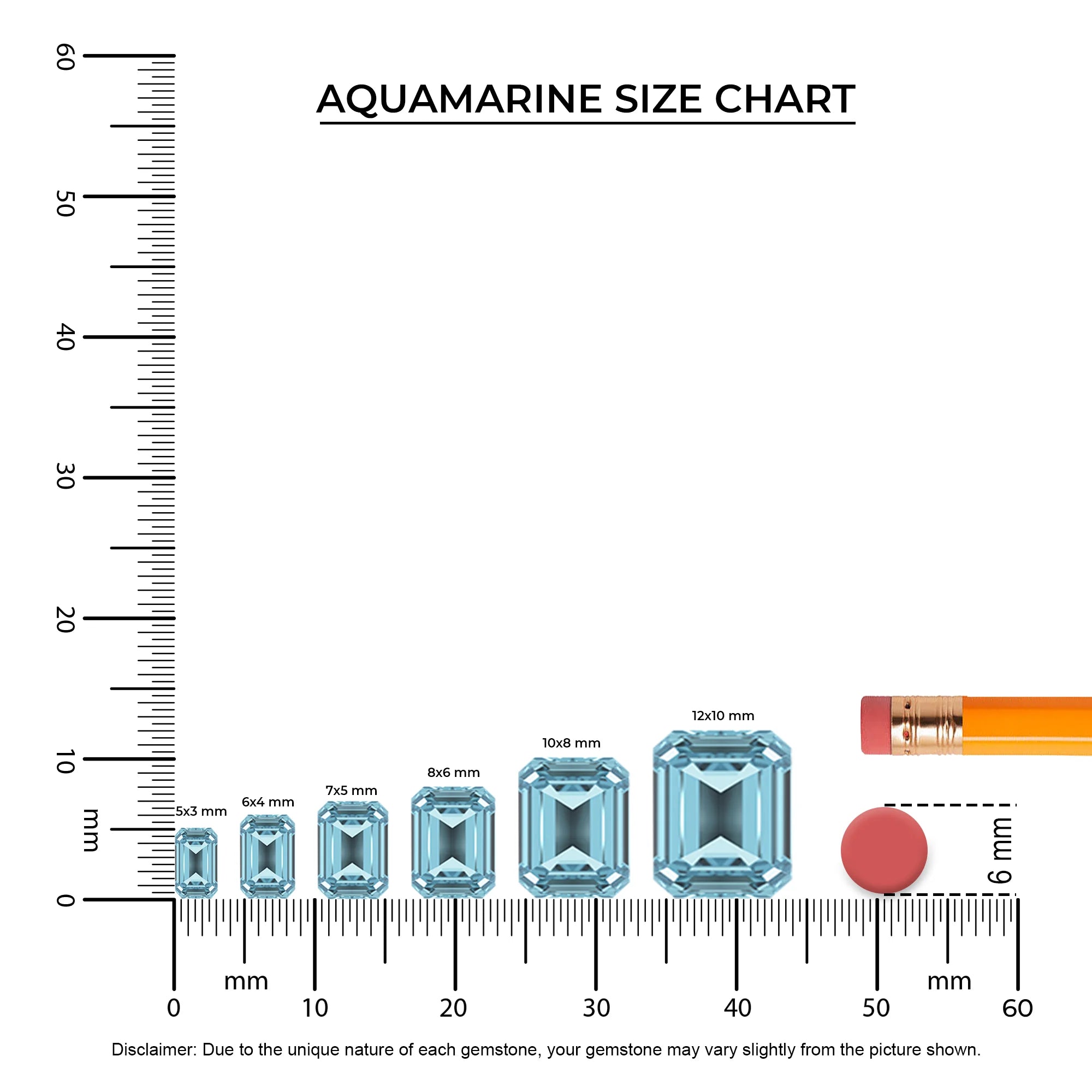 lab grown aquamarine emerald cut stud earrings in platinum