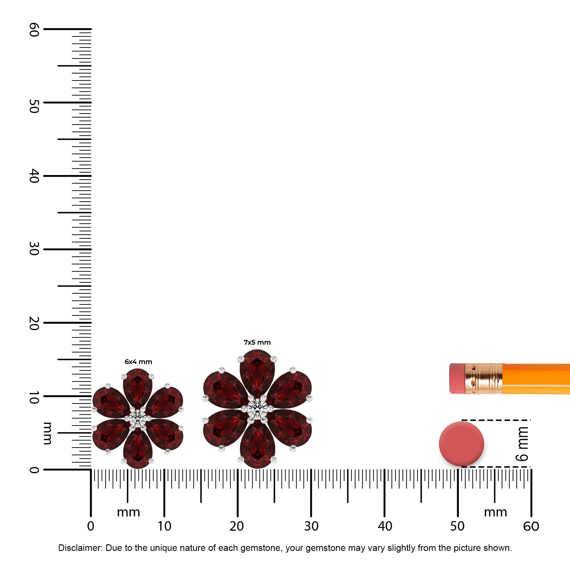 natural garnet pear solitaire necklaces in platinum