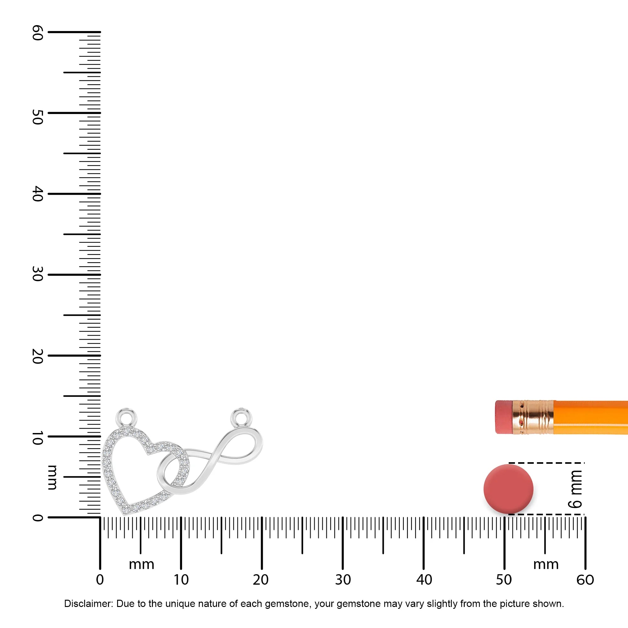 lab grown diamond round infinity necklaces in sterling silver