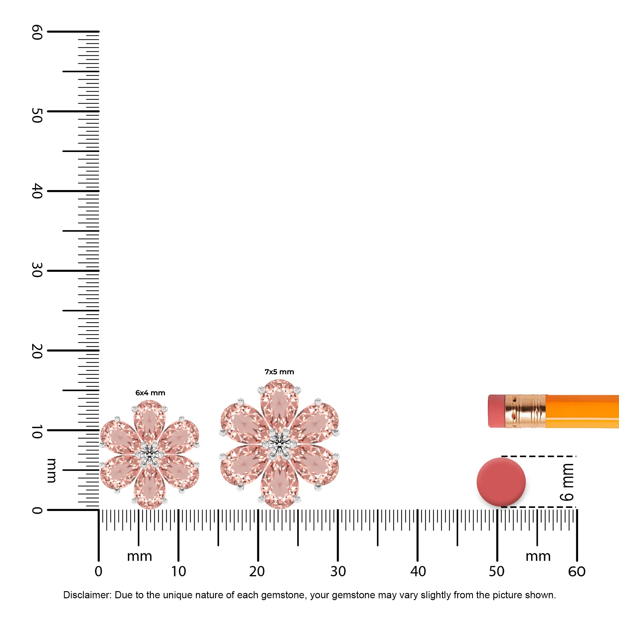 lab grown morganite pear solitaire necklaces in sterling silver