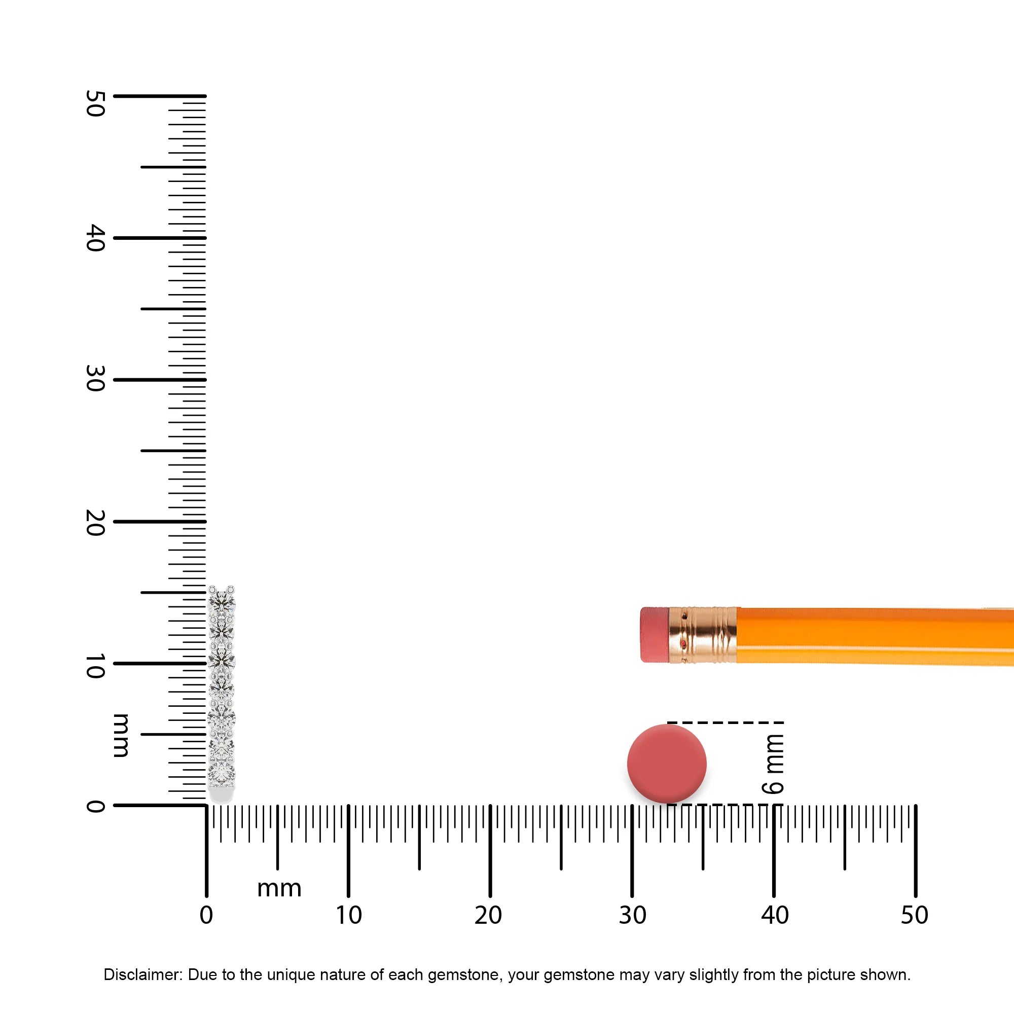 lab grown diamond round hoop earrings in white gold