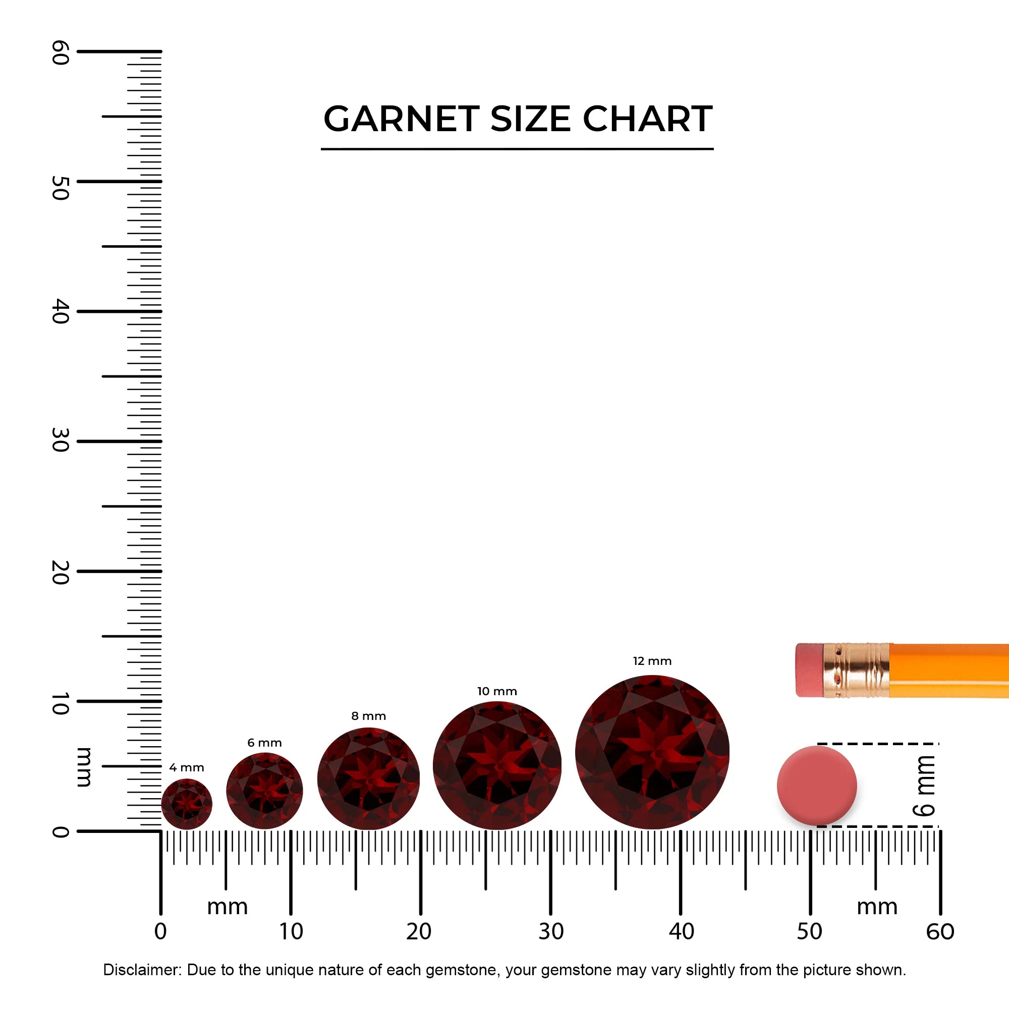 natural garnet round solitaire v-bale necklaces in white gold