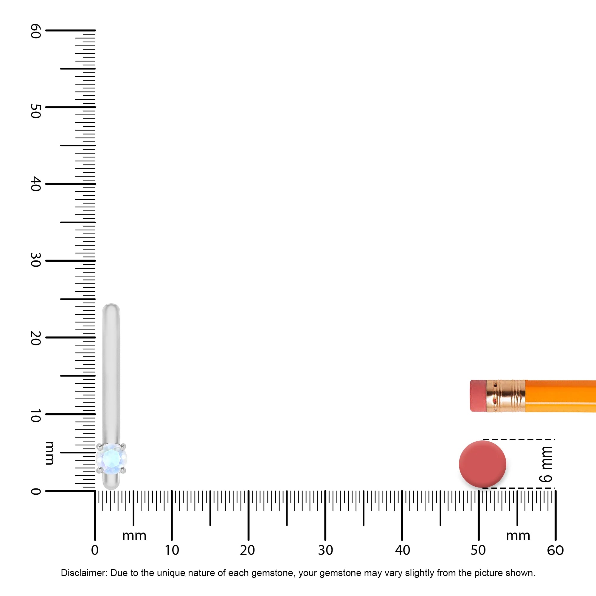 natural rainbow-moonstone round bar necklaces in white gold