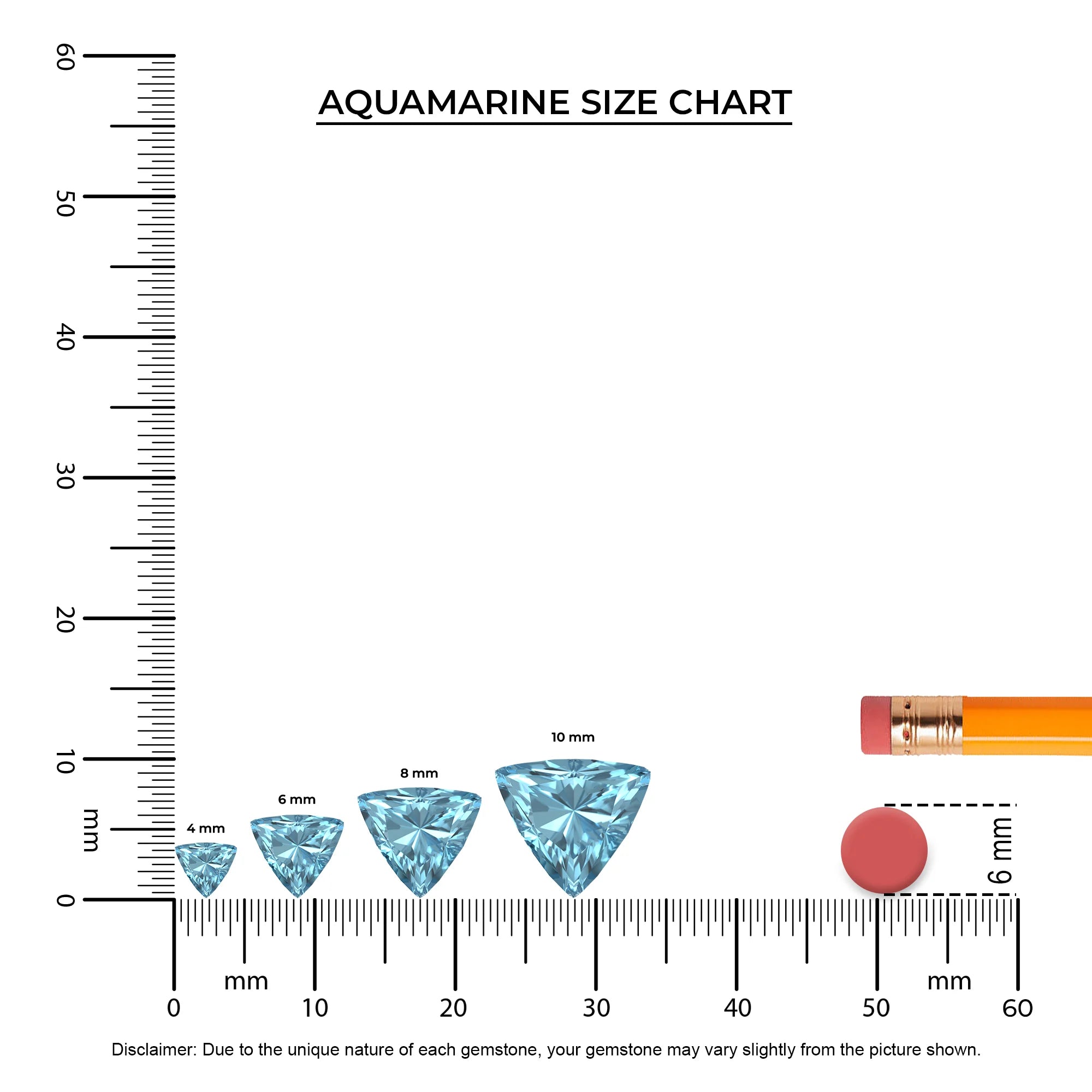 lab grown aquamarine trillion solitaire necklaces in rose gold