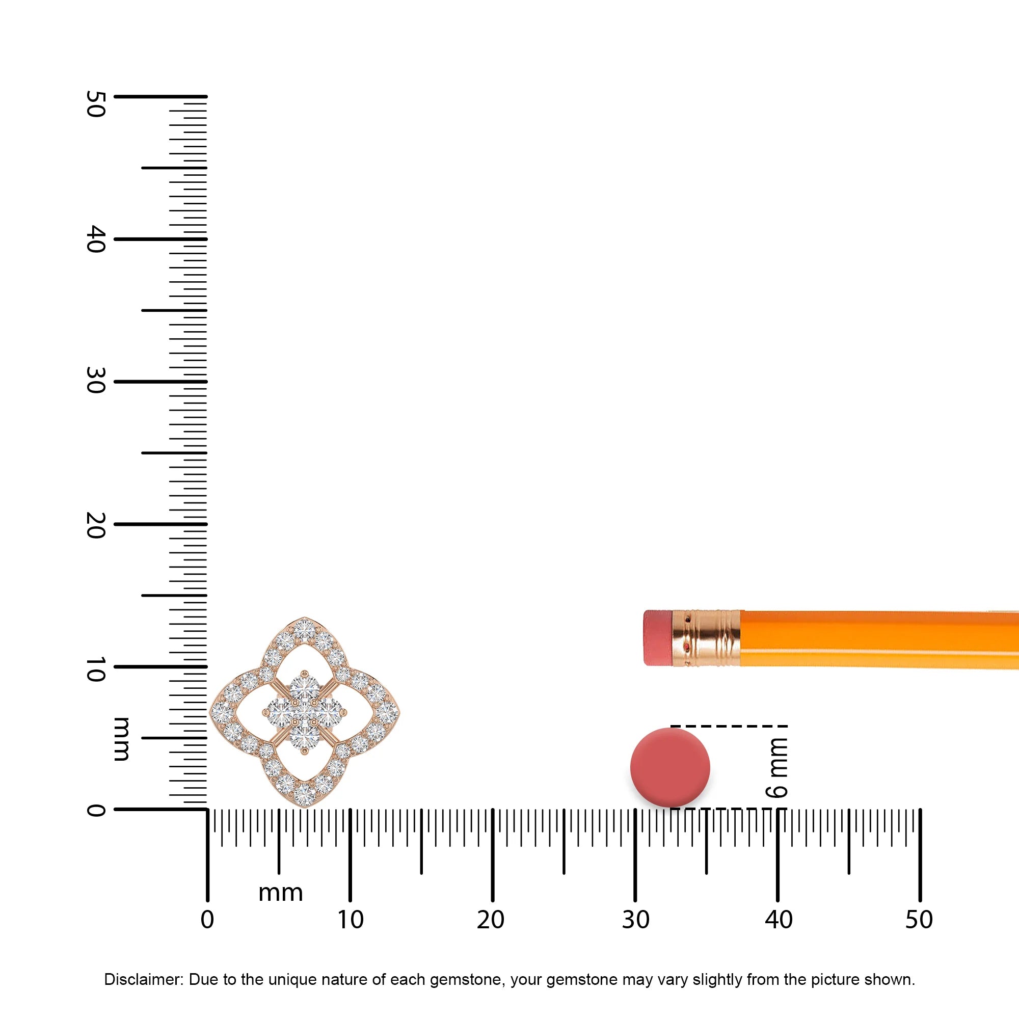 lab grown moissanite round stud earrings in rose gold