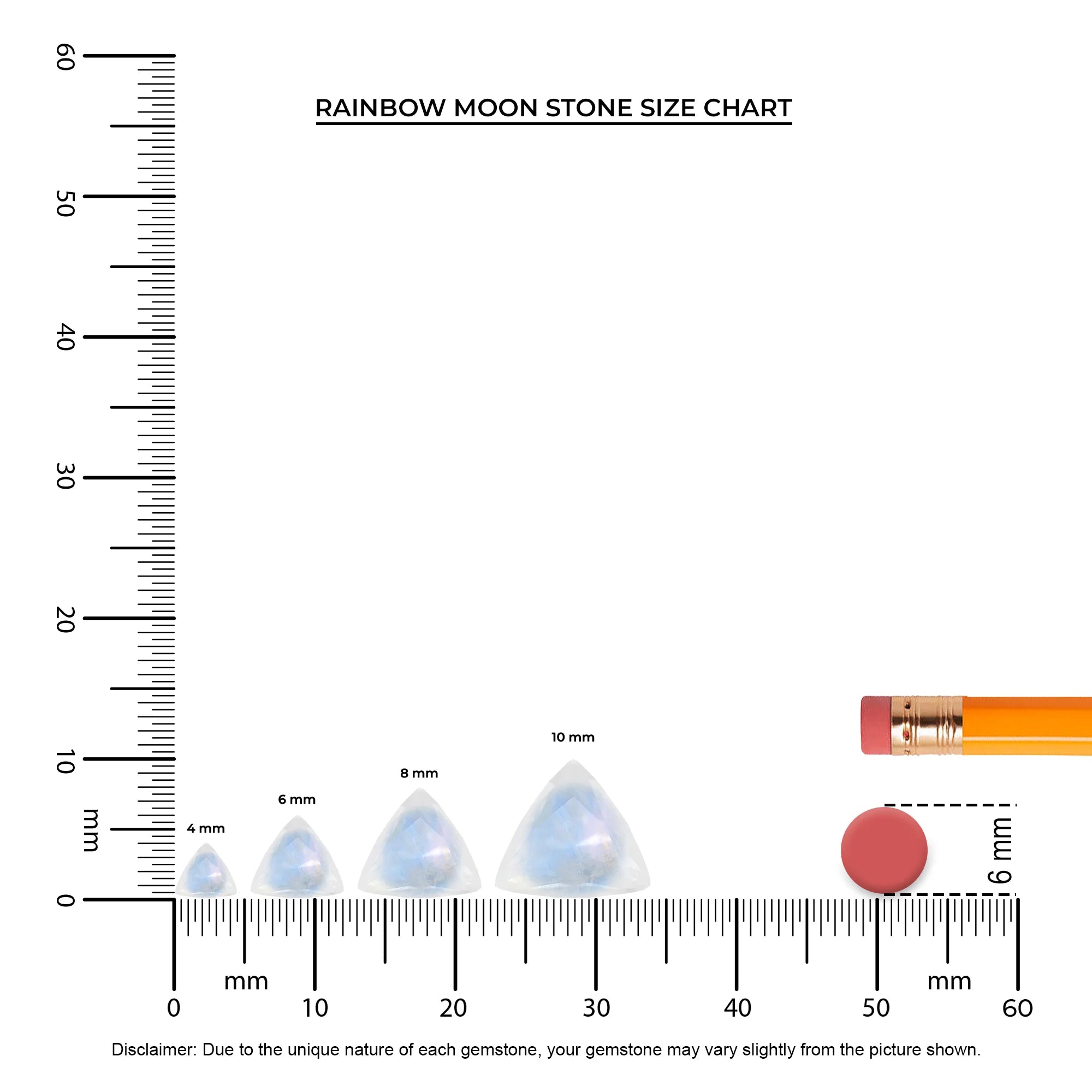 natural rainbow-moonstone trillion solitaire necklaces in rose gold