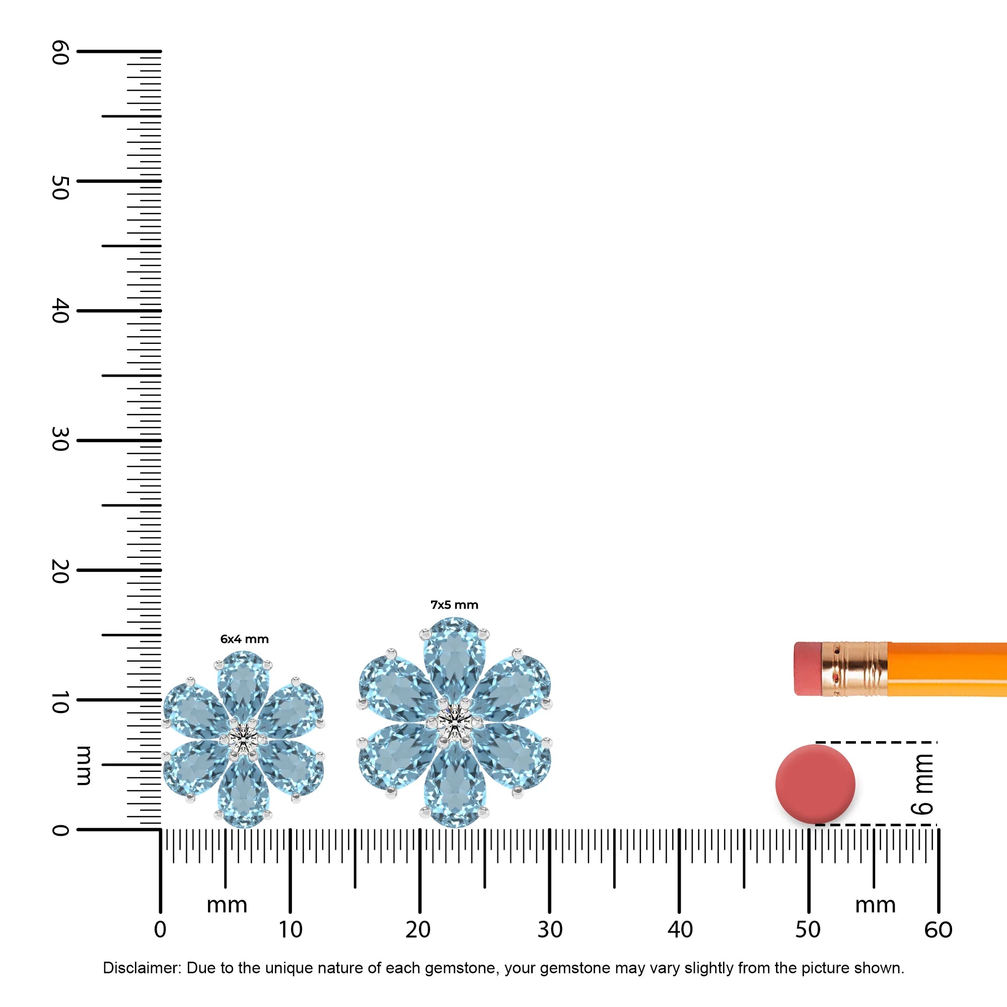 lab grown aquamarine pear solitaire necklaces in sterling silver