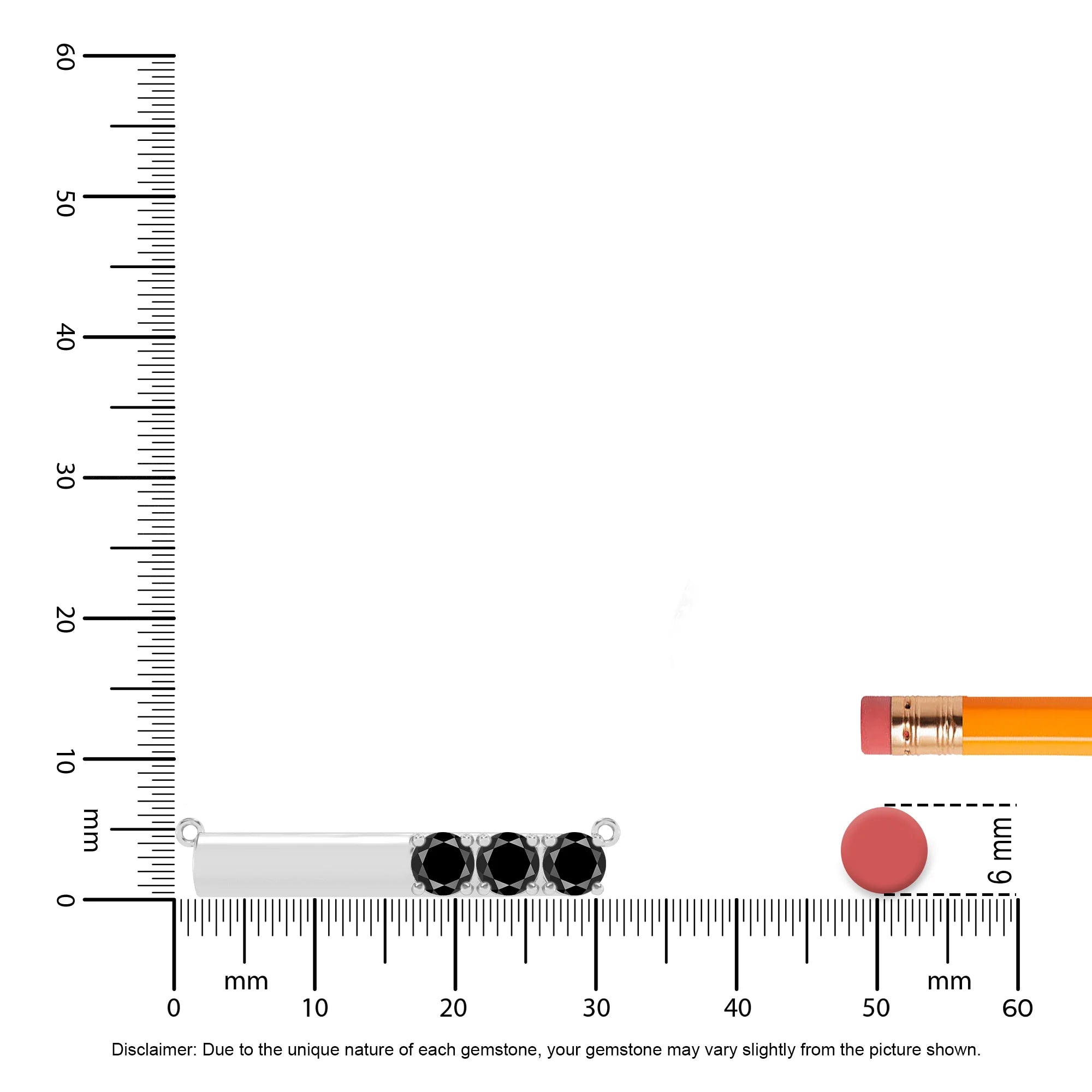 natural black-onyx round bar v-bale necklaces in white gold