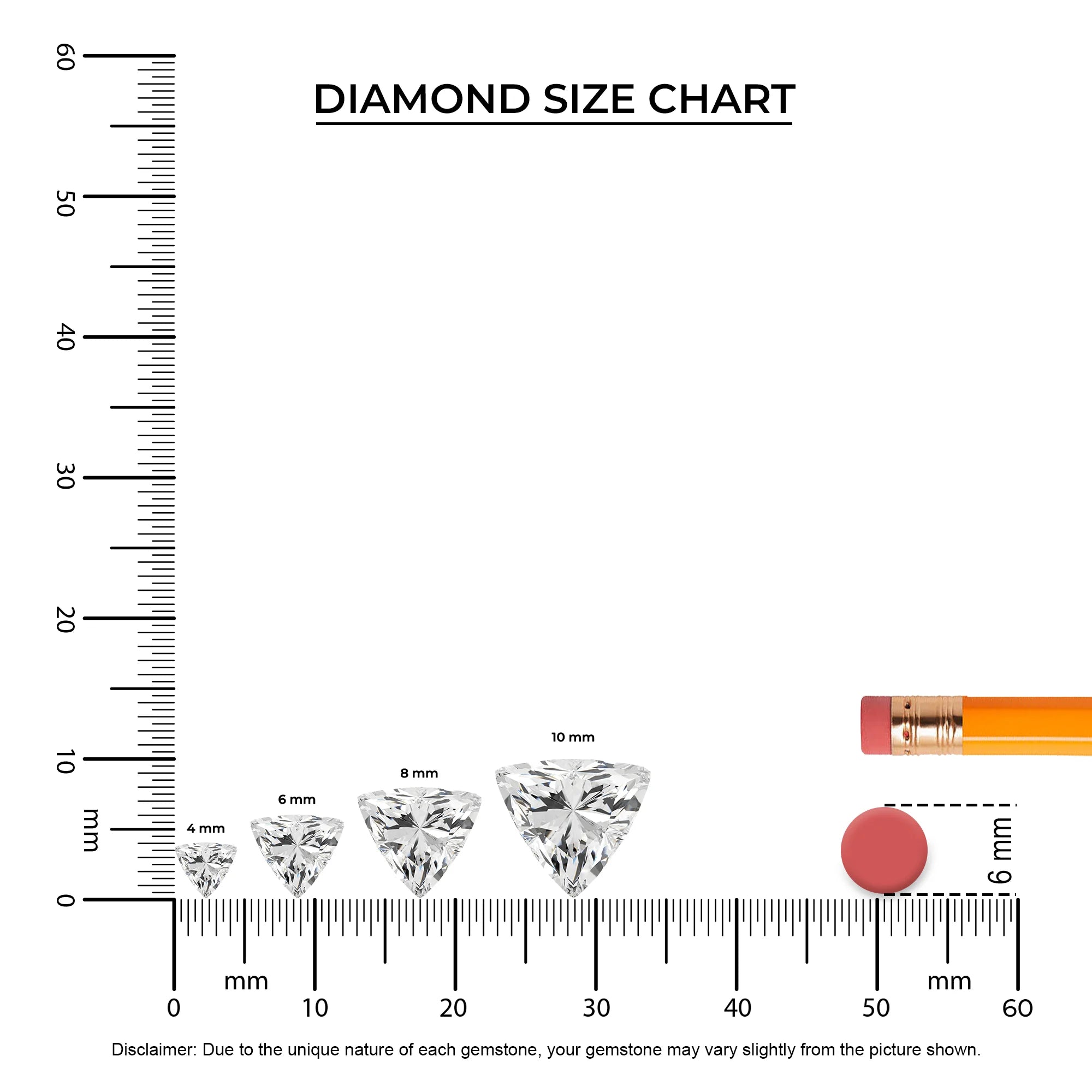 lab grown moissanite trillion solitaire necklaces in white gold