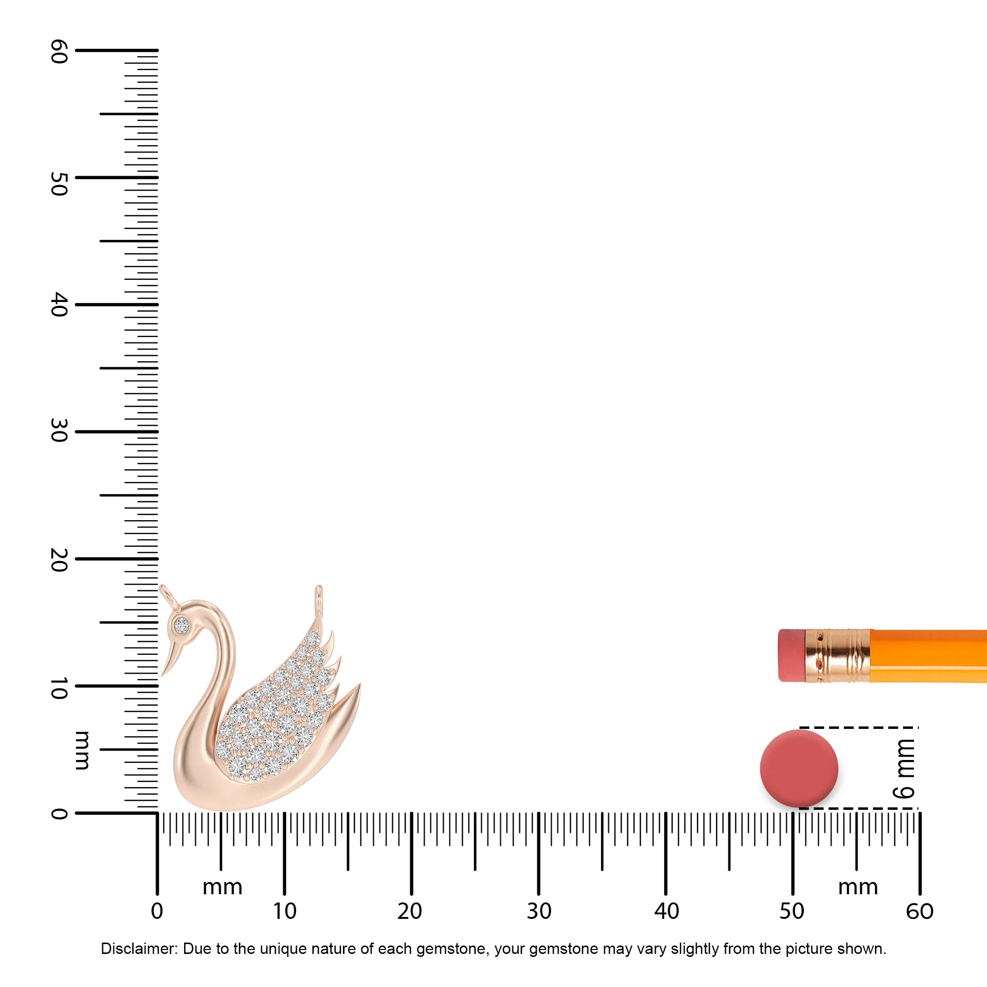 lab grown diamond round pendant necklaces in rose gold