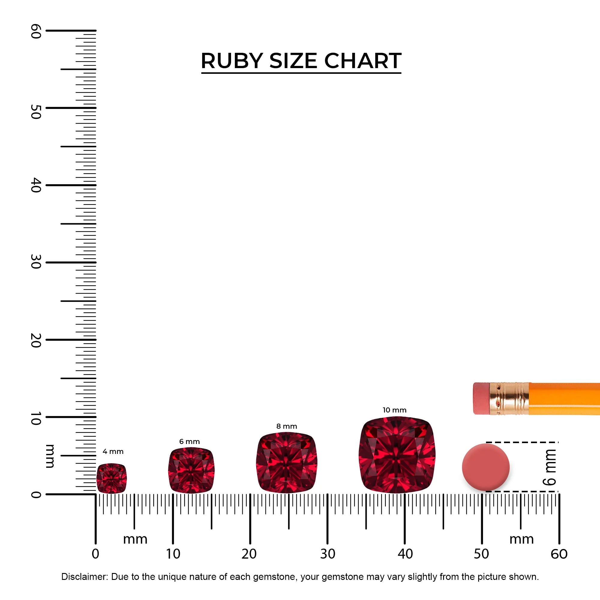 lab grown ruby cushion solitaire v-bale necklaces in white gold