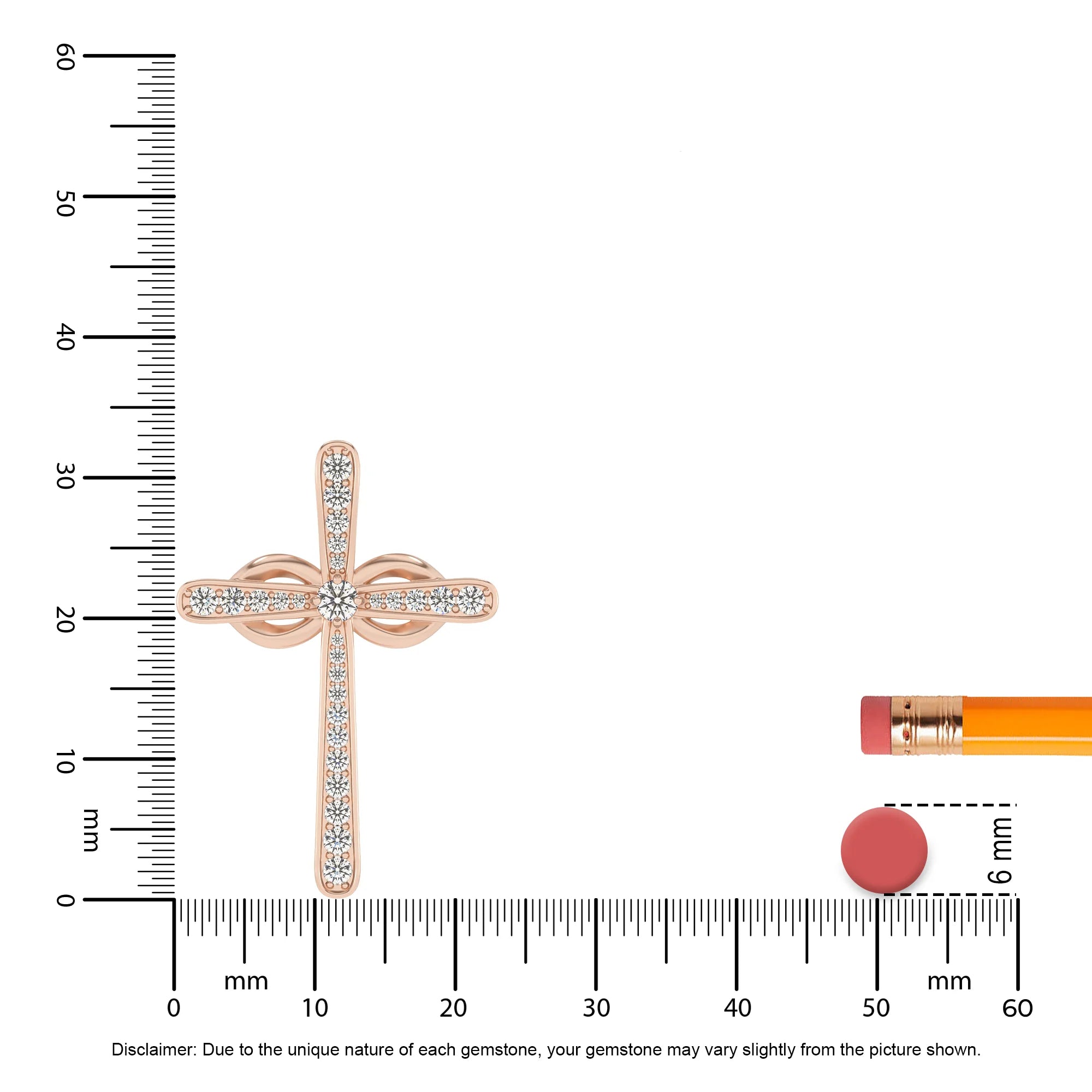 lab grown diamond round infinity necklaces in rose gold