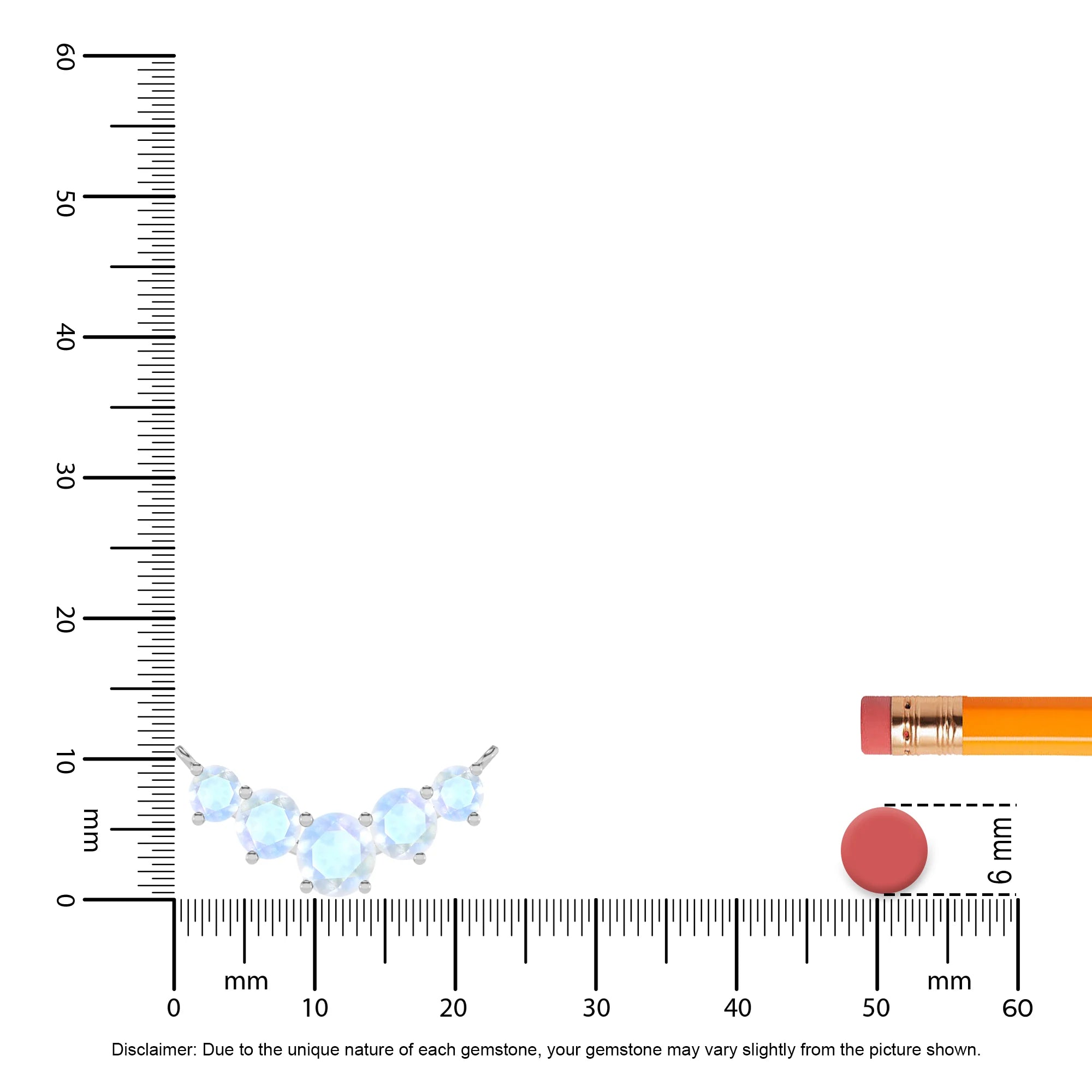 natural rainbow-moonstone round bar necklaces in sterling silver