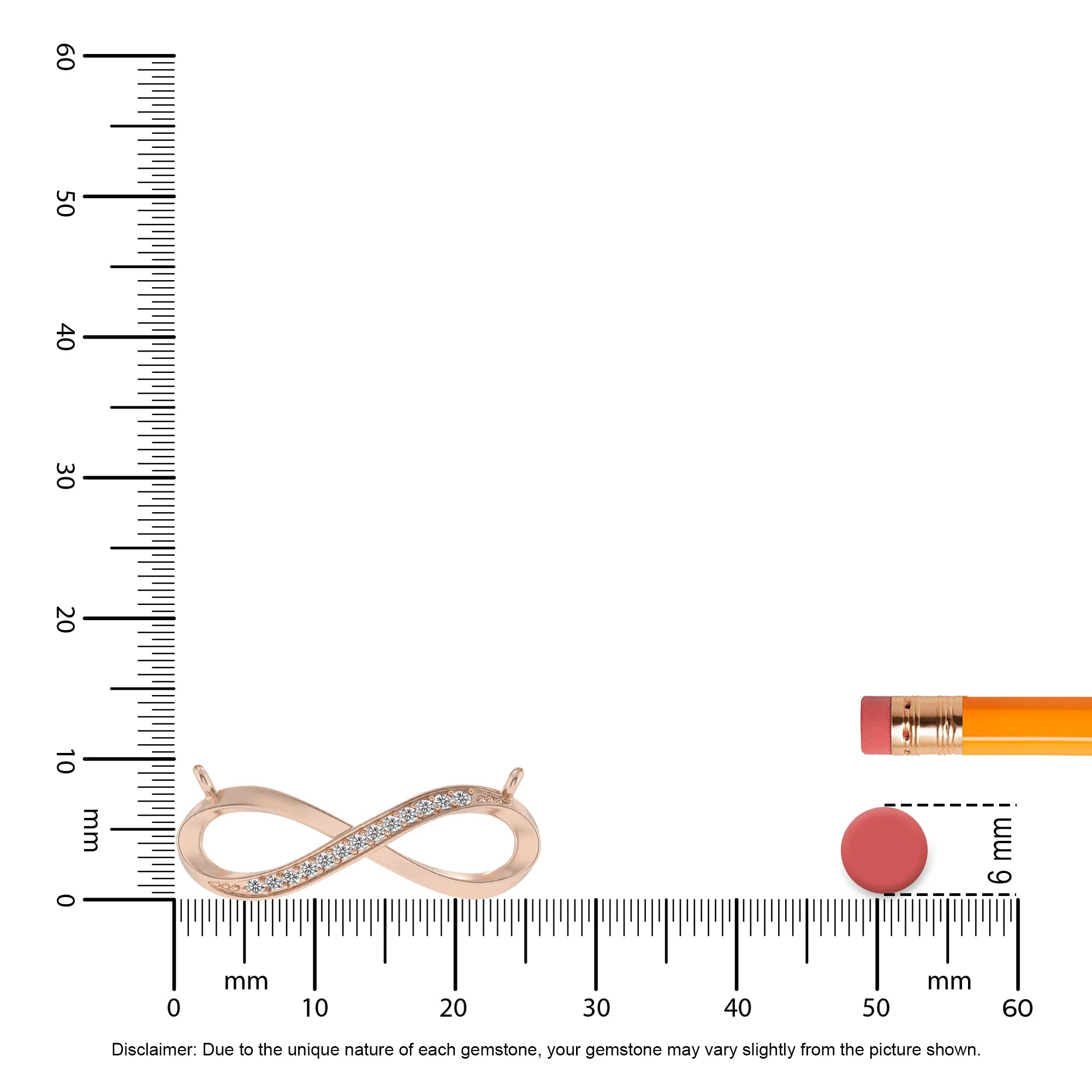 lab grown diamond round infinity v-bale necklaces in rose gold