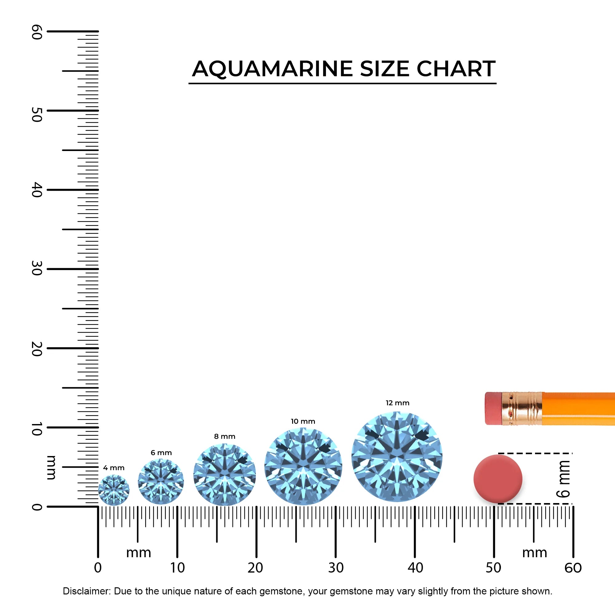 lab grown aquamarine round solitaire v-bale necklaces in white gold