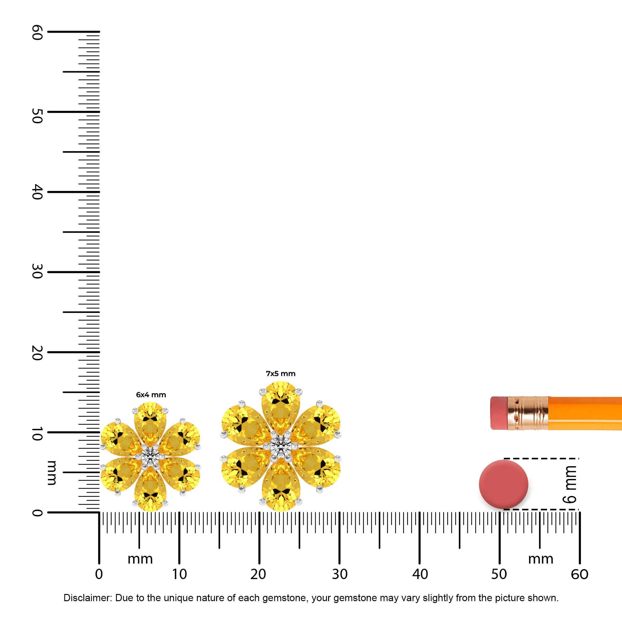 lab grown yellow-sapphire pear solitaire necklaces in white gold