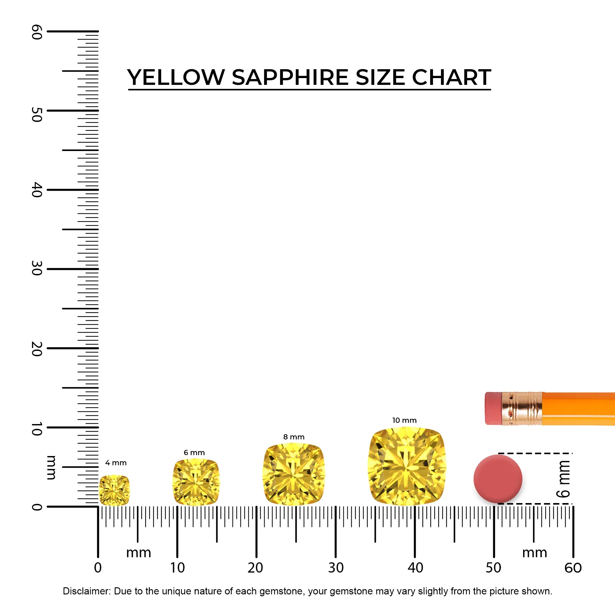 lab grown yellow sapphire cushion solitaire necklaces in sterling silver