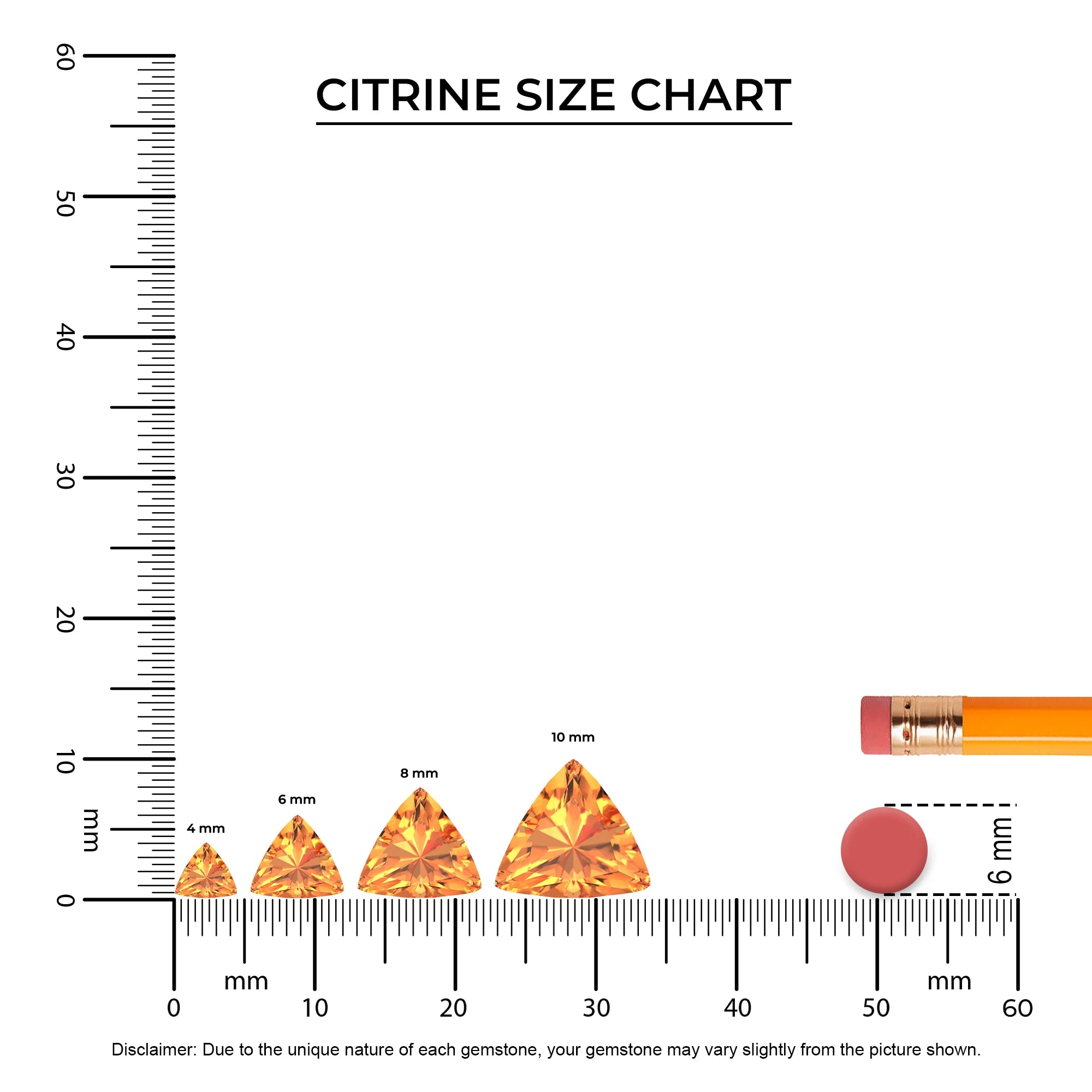 lab grown citrine trillion solitaire necklaces in sterling silver