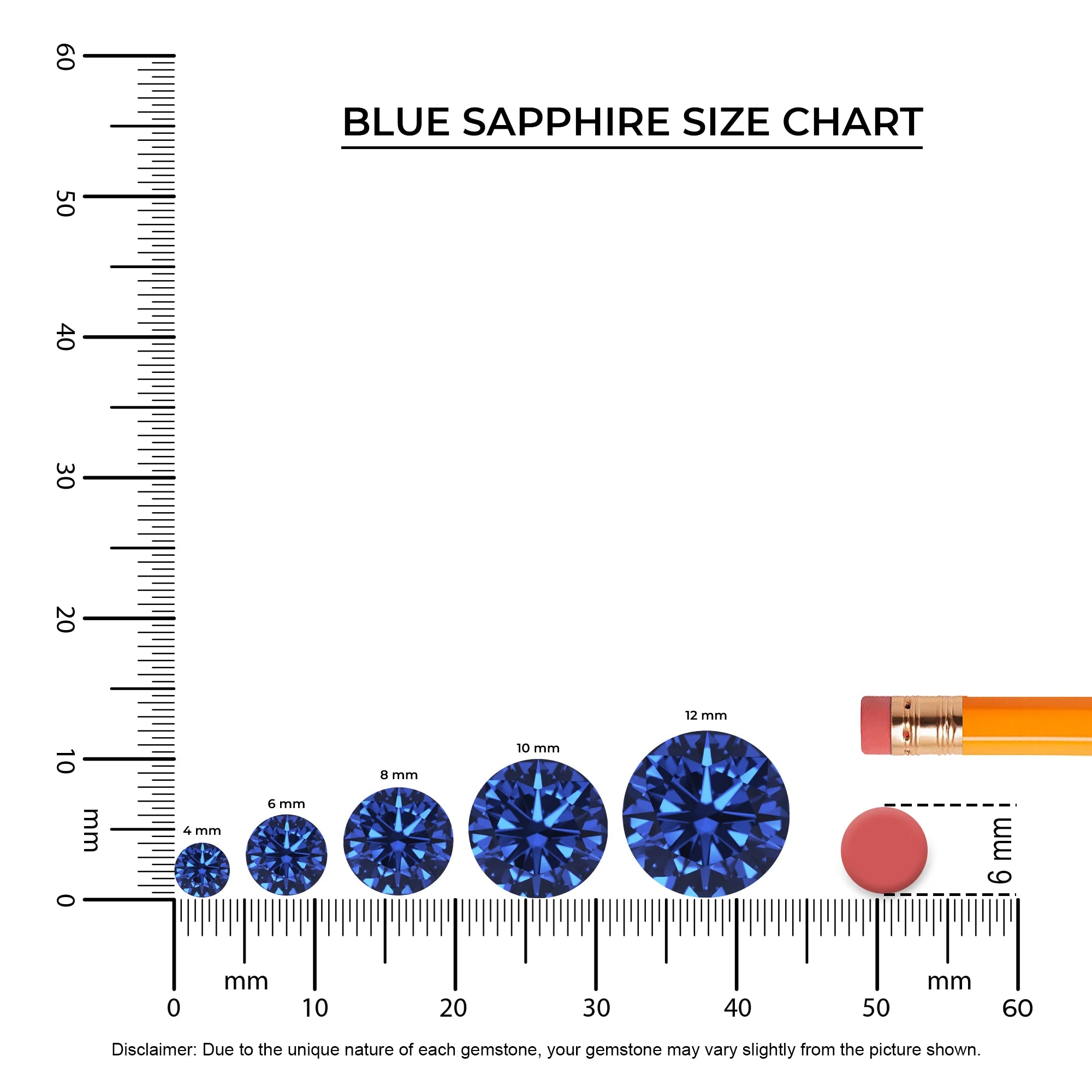 lab grown blue-sapphire round solitaire necklaces in yellow gold