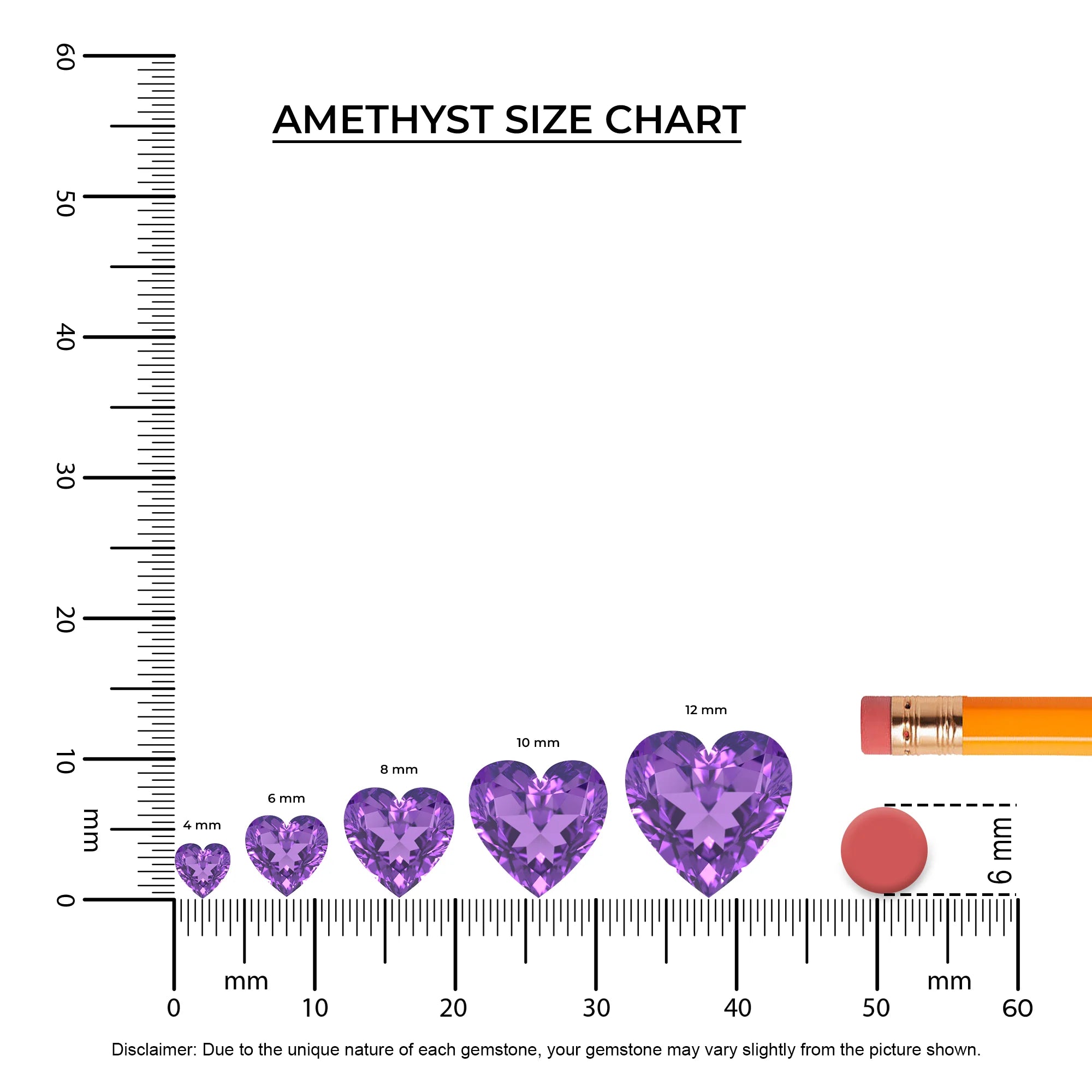lab grown amethyst heart solitaire necklaces in platinum