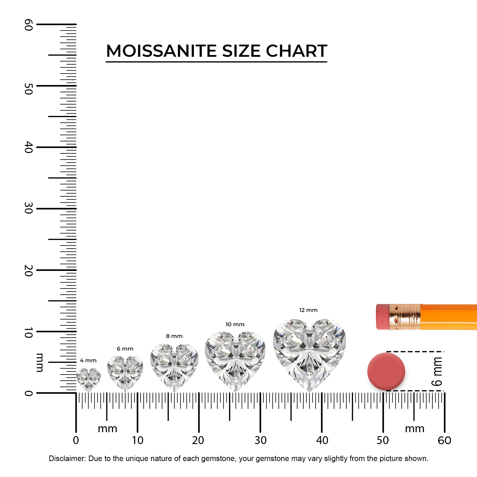 lab grown moissanite heart solitaire necklaces in white gold