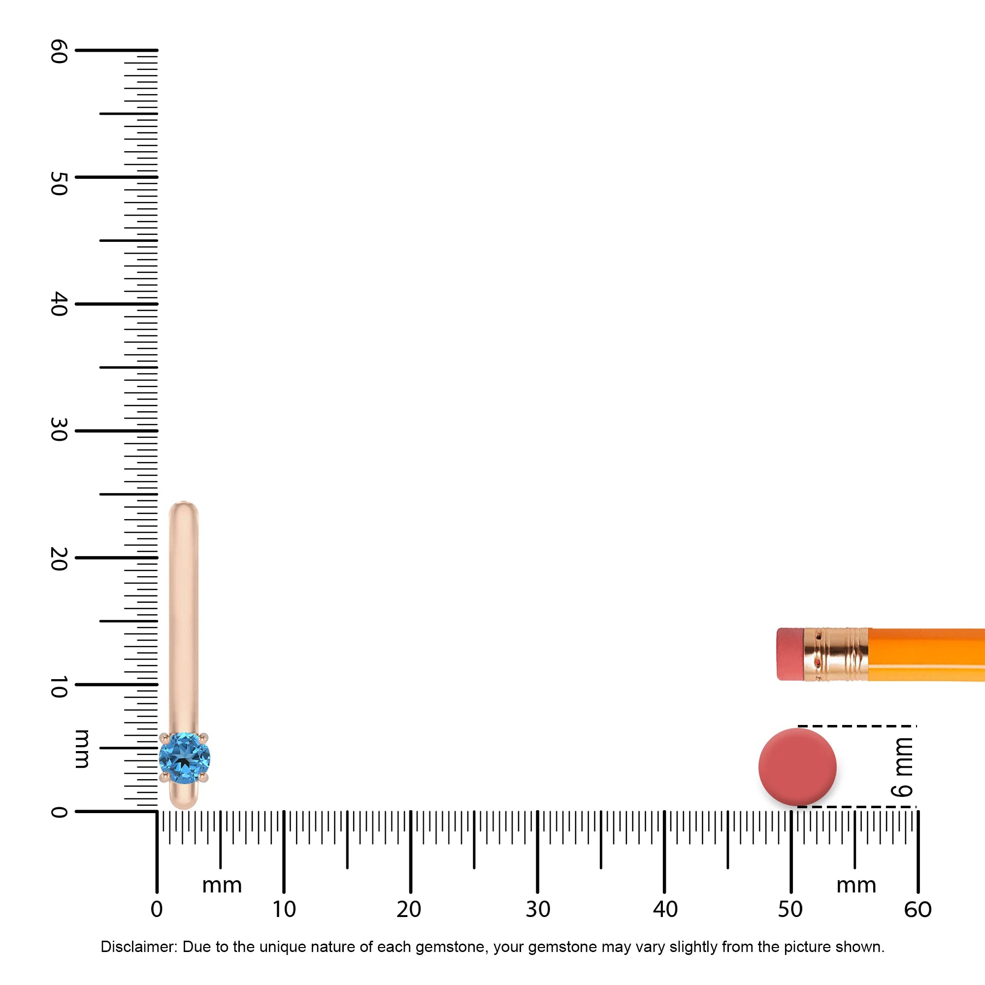 natural swiss-blue-topaz round bar necklaces in rose gold