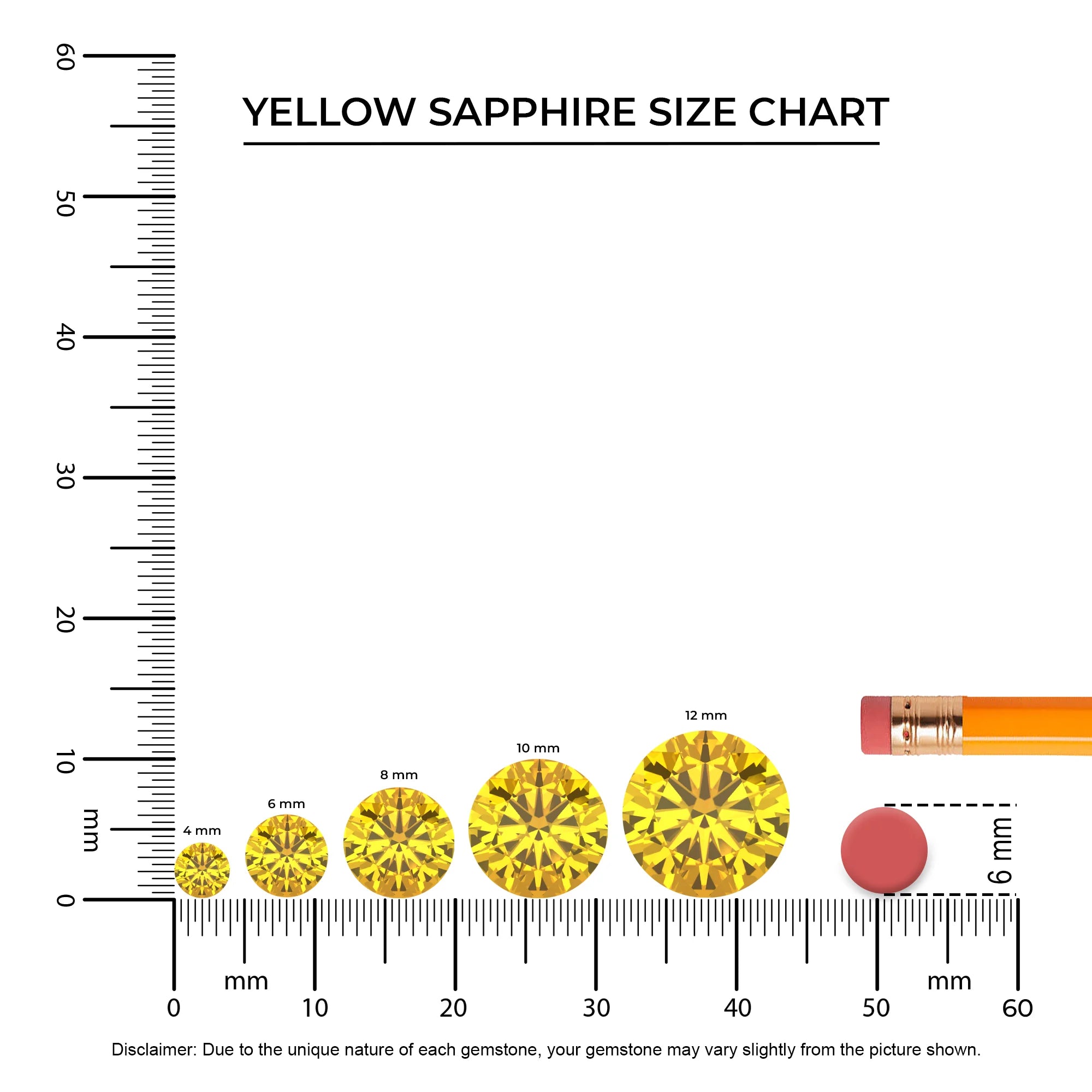 lab grown yellow sapphire round drop earrings in rose gold