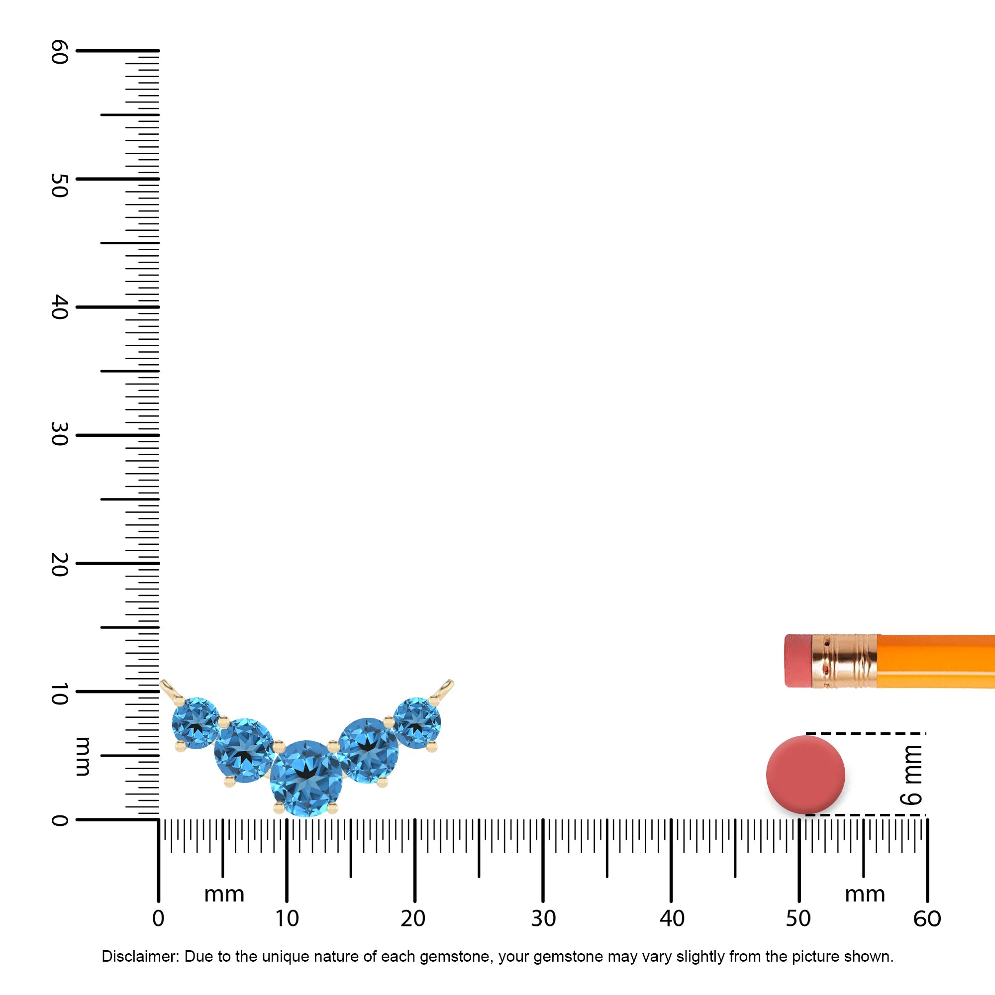 natural swiss-blue-topaz round bar necklaces in yellow gold