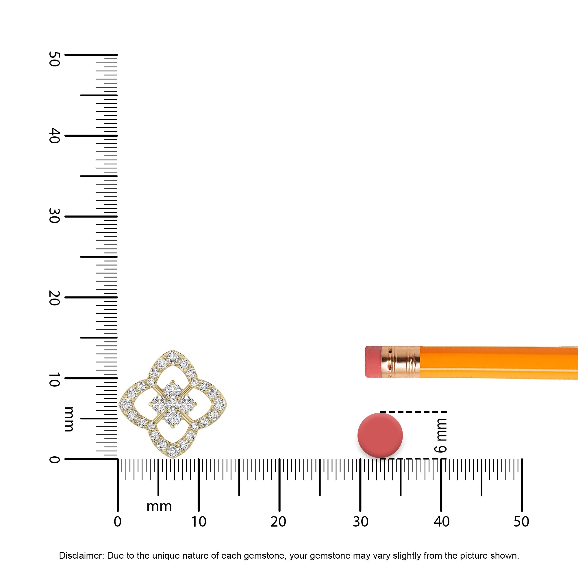 lab grown moissanite round stud earrings in yellow gold
