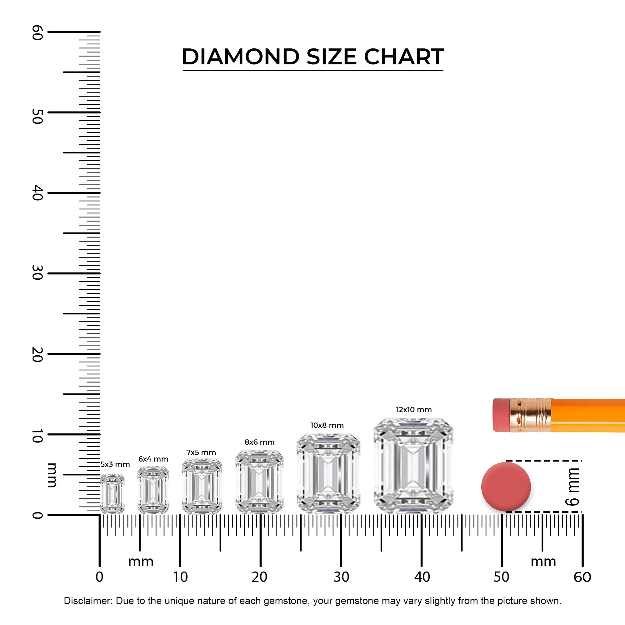 lab grown moissanite emerald cut stud earrings in rose gold