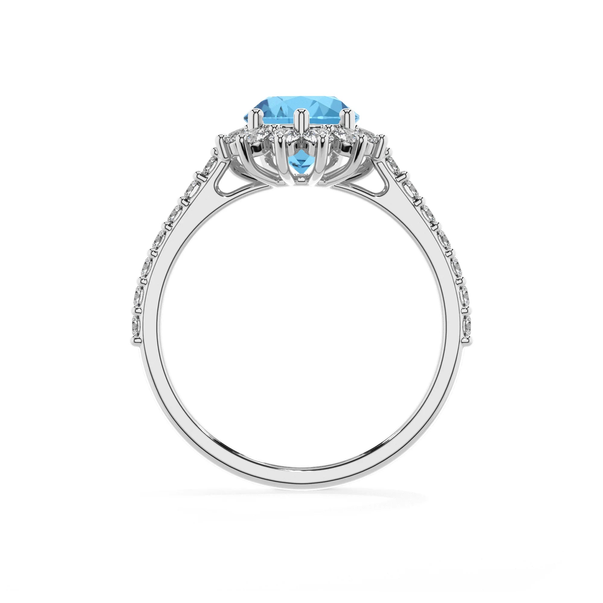 natural swiss-blue-topaz pear solitaire rings in sterling silver