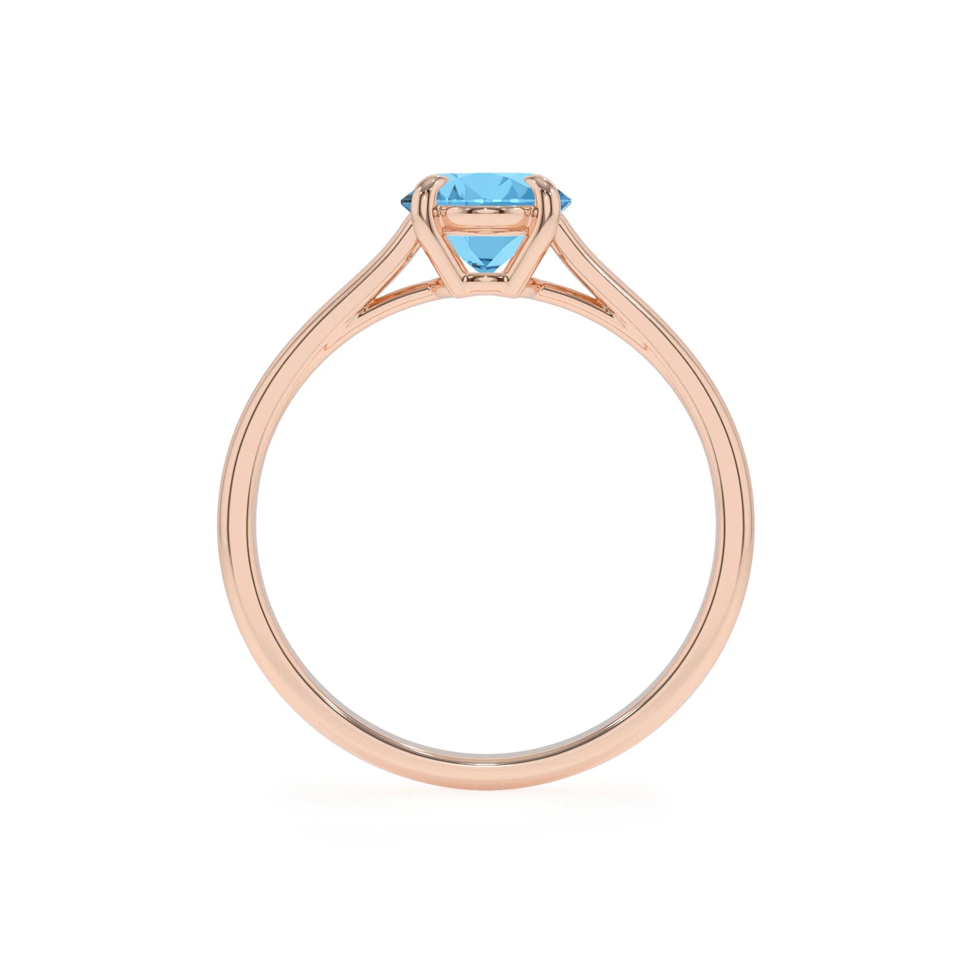natural swiss-blue-topaz oval solitaire rings in rose gold