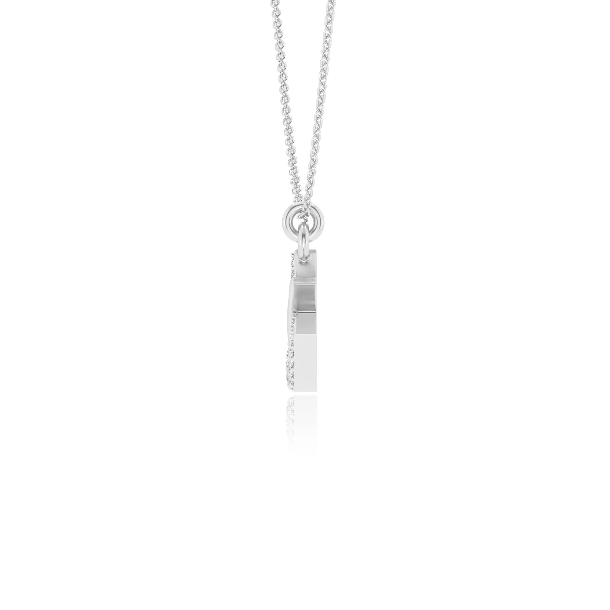 lab grown diamond round infinity necklaces in white gold