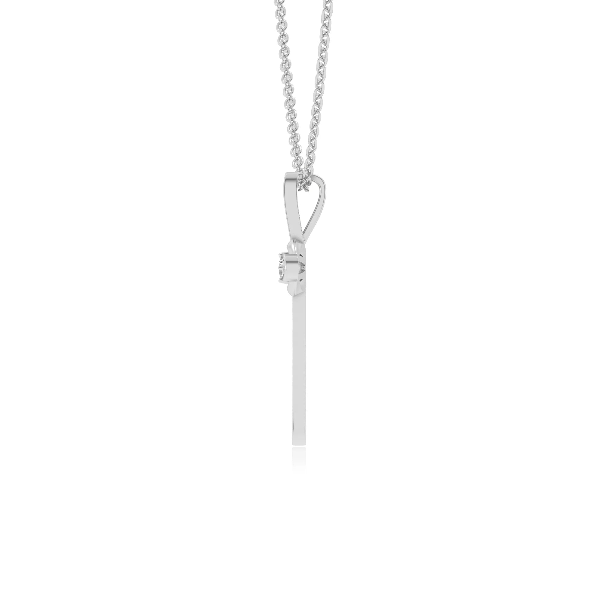 lab grown moissanite round infinity necklaces in platinum