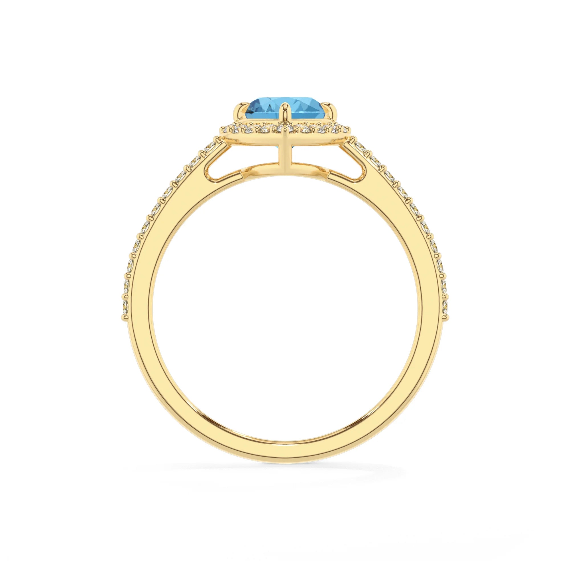natural swiss-blue-topaz heart solitaire rings in yellow gold