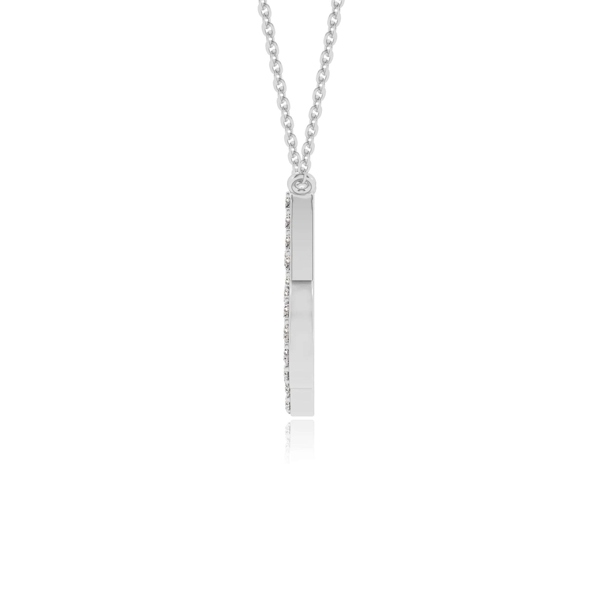lab grown diamond round necklaces in sterling silver