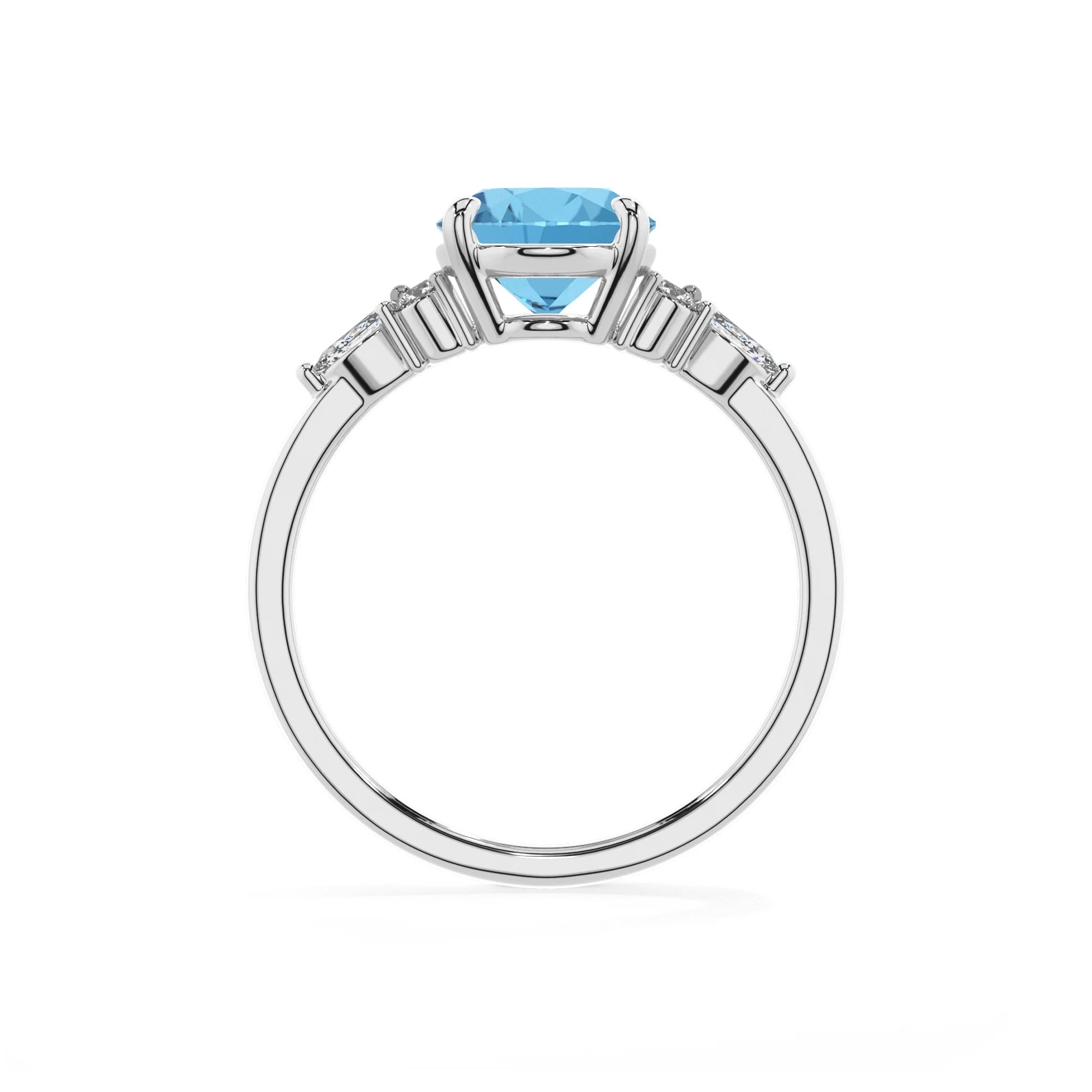 natural swiss-blue-topaz oval solitaire rings in white gold